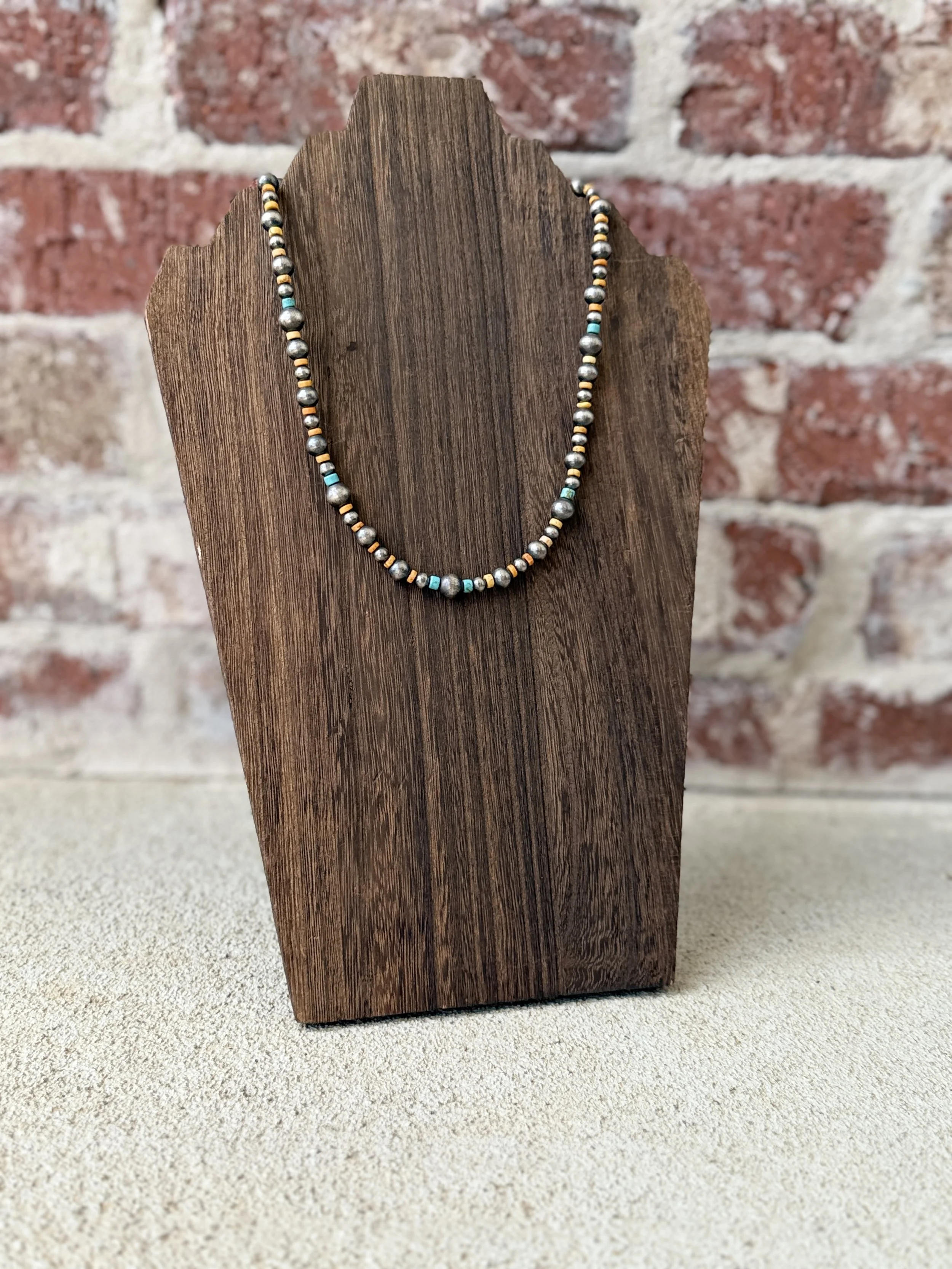 18" Spiny & Turquoise w/ 5-8mm Pearl Necklace