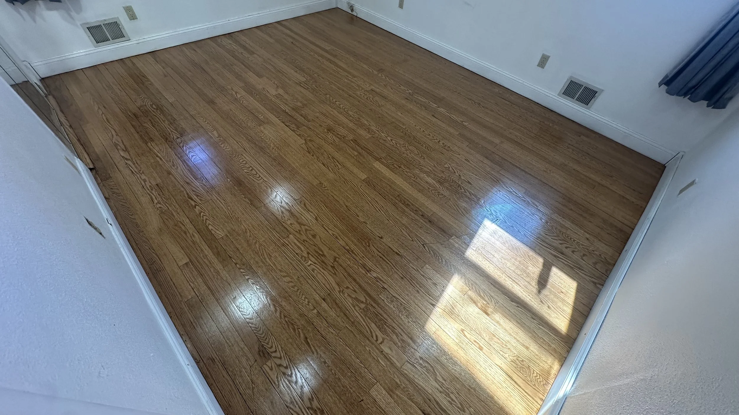 Floor sanded and stained