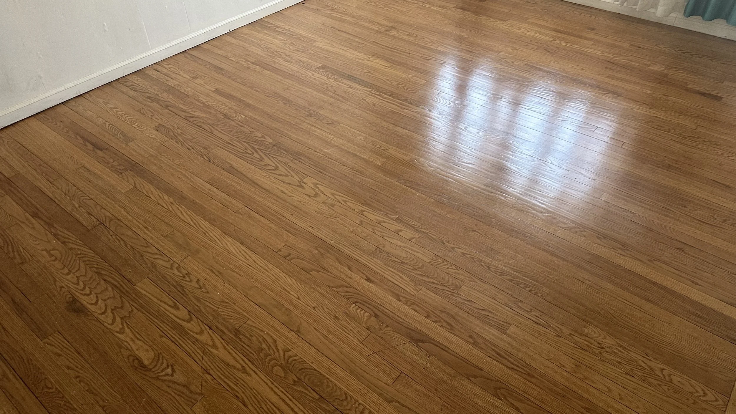 Floor sanded and stained