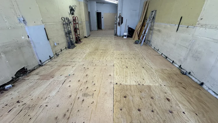 Freehold NJ commercial base build-out under construction