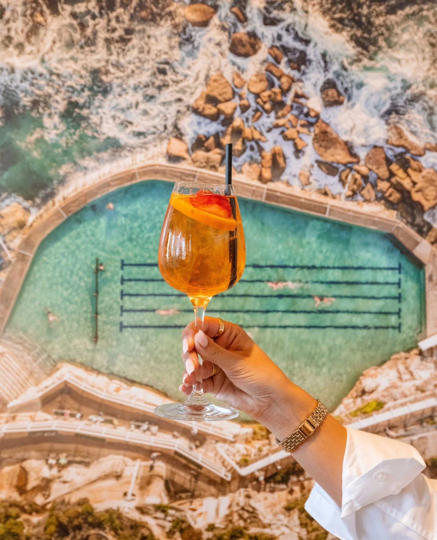 A softer, more fragrant take on the classic spritz. Aperol lifted with strawberry, sharpened with white pepper, and lengthened with prosecco and soda.⁠
⁠
#RickSteinAtCoogeeBeach #AperolSpritz #CoogeeDining #SydneyCocktails #SpritzSeason