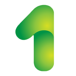 Abstract graphic with green shades and arrow shapes.