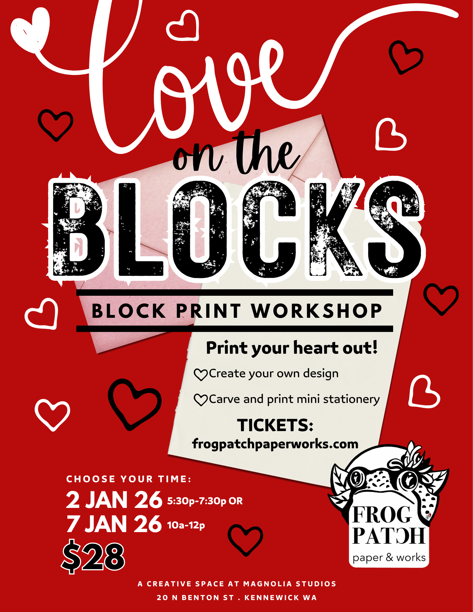 Love on the Blocks - Block Print Workshop 