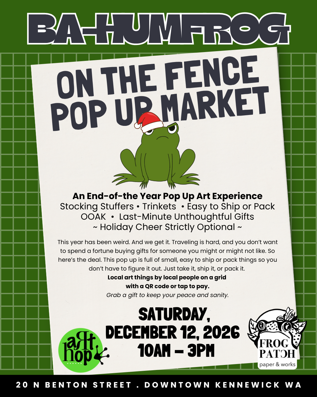 Ba-Humfrog: On the Fence Pop Up Market