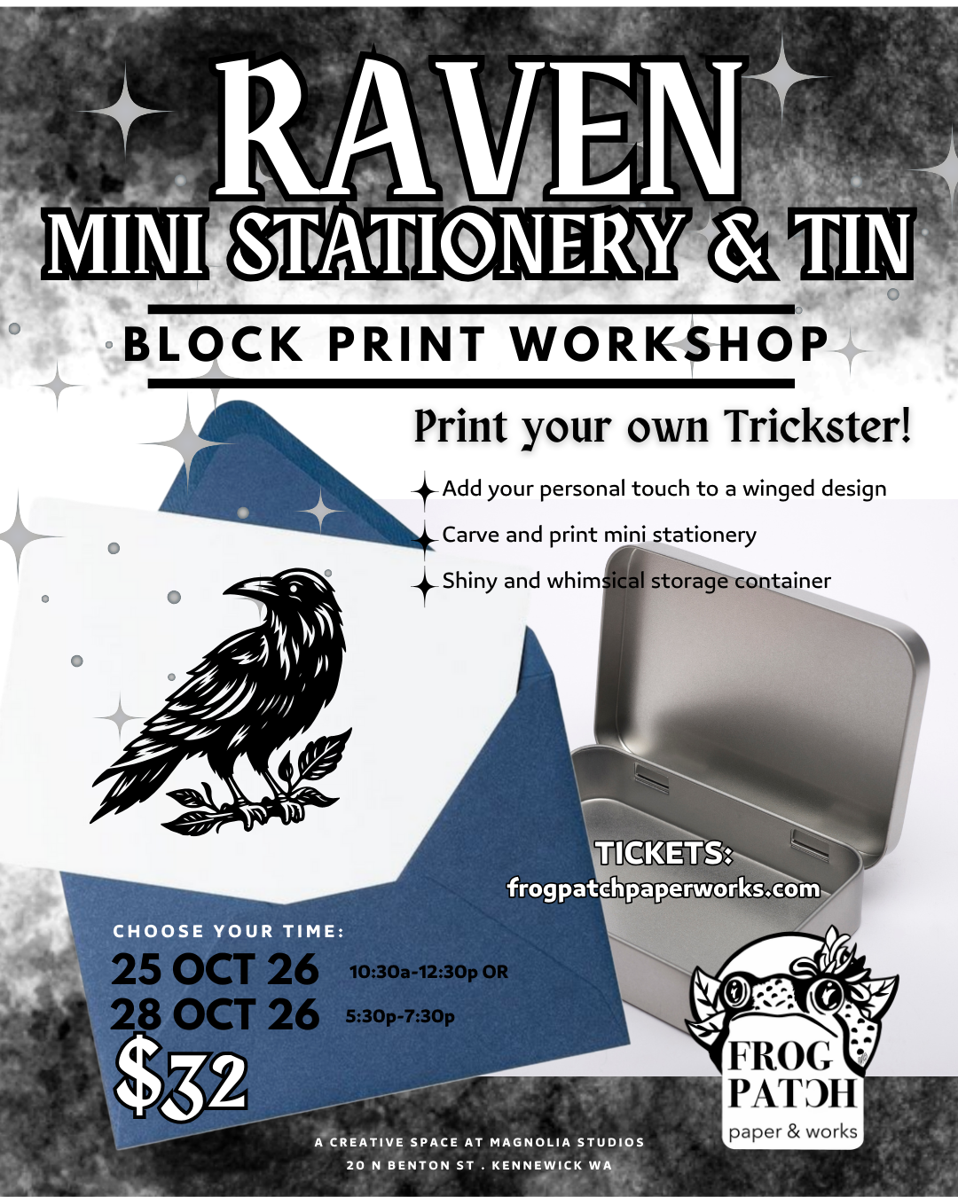 Raven Mini Stationery & Tin