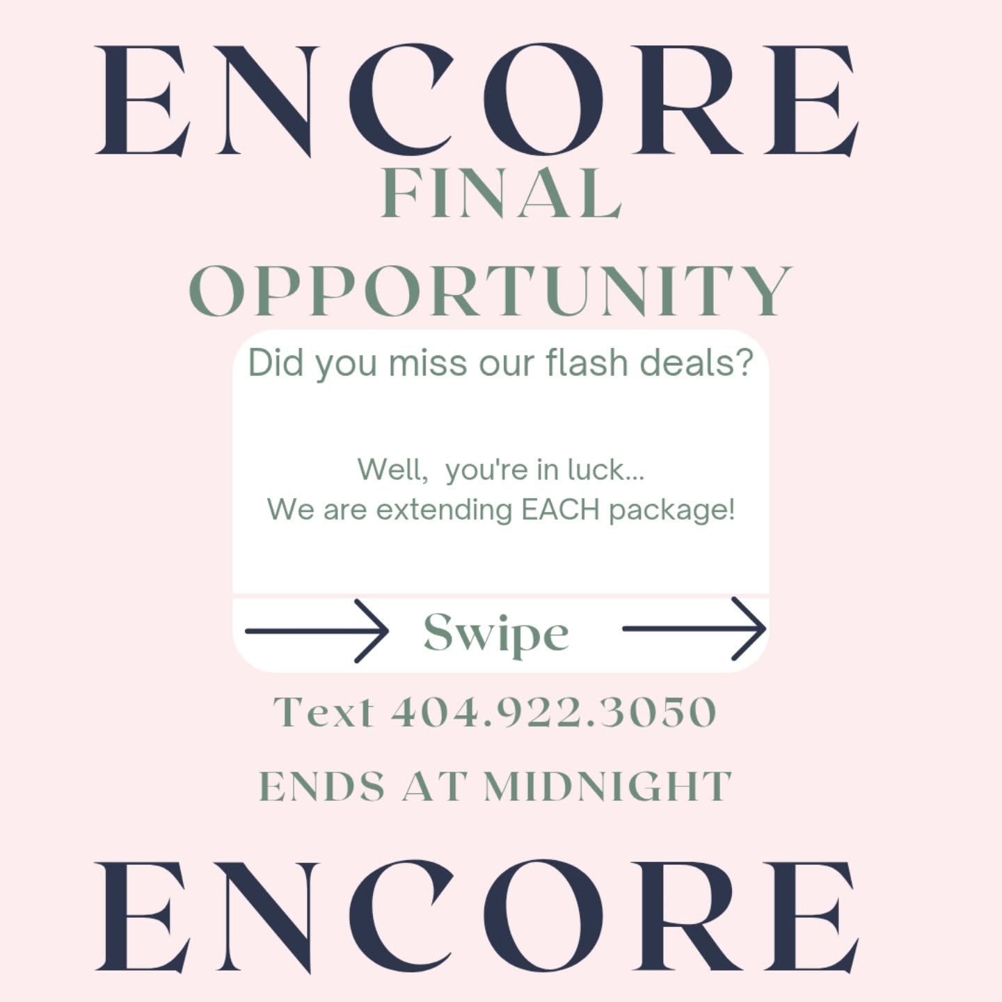 As seen in our posts all weekend,  choose your fave! 

Text 404.922.3050-  include package, name, and email. 

All orders in by midnight will be confirmed tomorrow.