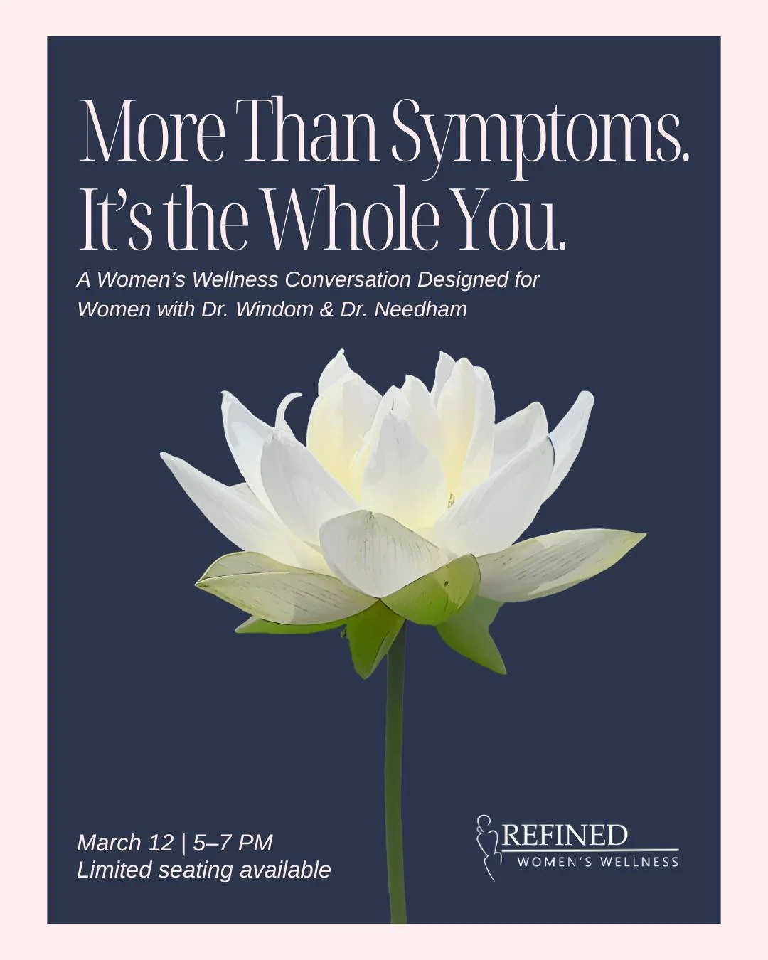 If something feels &ldquo;off&rdquo; &mdash; but no one has explained why &mdash; this is for you.

We&rsquo;re hosting an intimate women&rsquo;s wellness evening with Dr. Windom and Dr. Needham to talk about:

&bull; Hormone changes
&bull; Intimate 