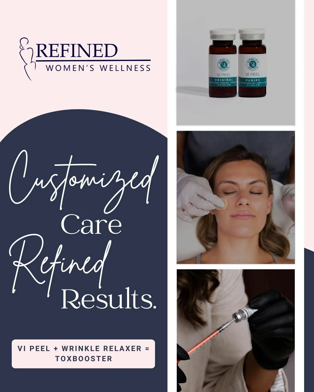 Results look better when treatments are thoughtfully paired.

By combining tox and a VI Peel, we&rsquo;re able to support smoother movement, healthier texture, brighter tone, and more balanced results&mdash;while respecting how your skin heals and re