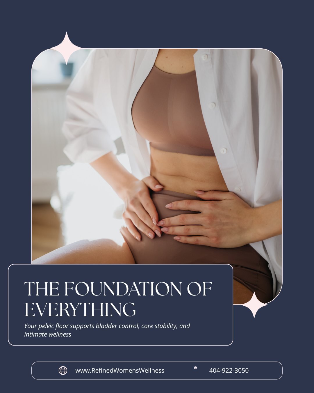 Your pelvic floor supports more than you think. 🏛️

These muscles support your bladder, uterus, and bowel. When they weaken, the effects ripple through your entire body&mdash;affecting confidence, comfort, intimacy, and daily function.

Strengthenin