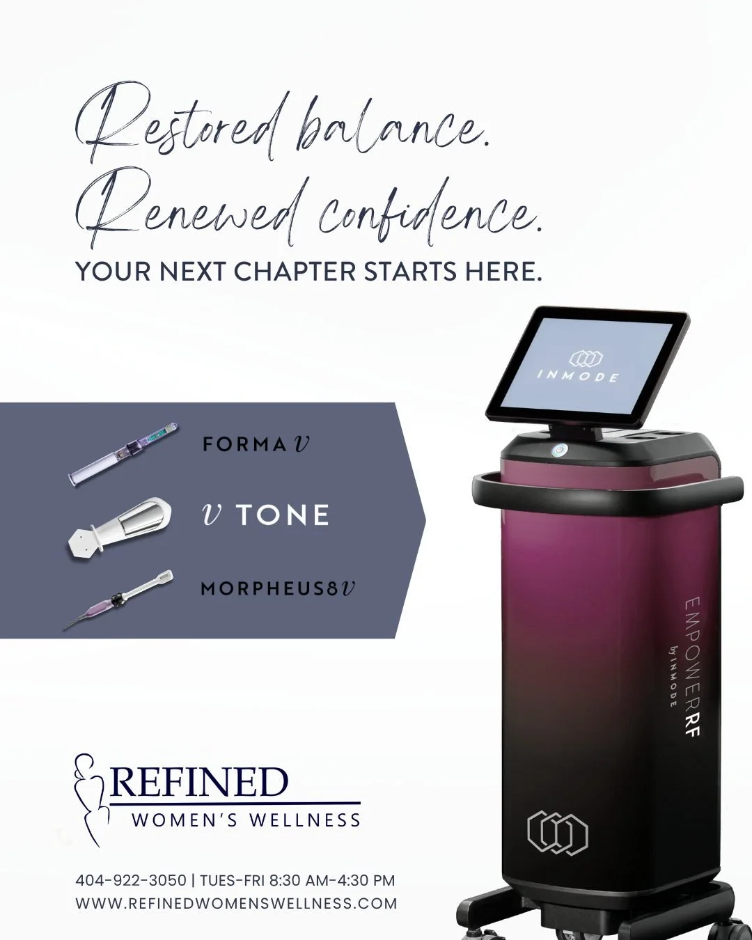 What would it feel like to move through your days without discomfort, self-consciousness, or the quiet weight of changes you&rsquo;ve never had words for?

That&rsquo;s exactly what we work toward at Refined Women&rsquo;s Wellness &mdash; and we have