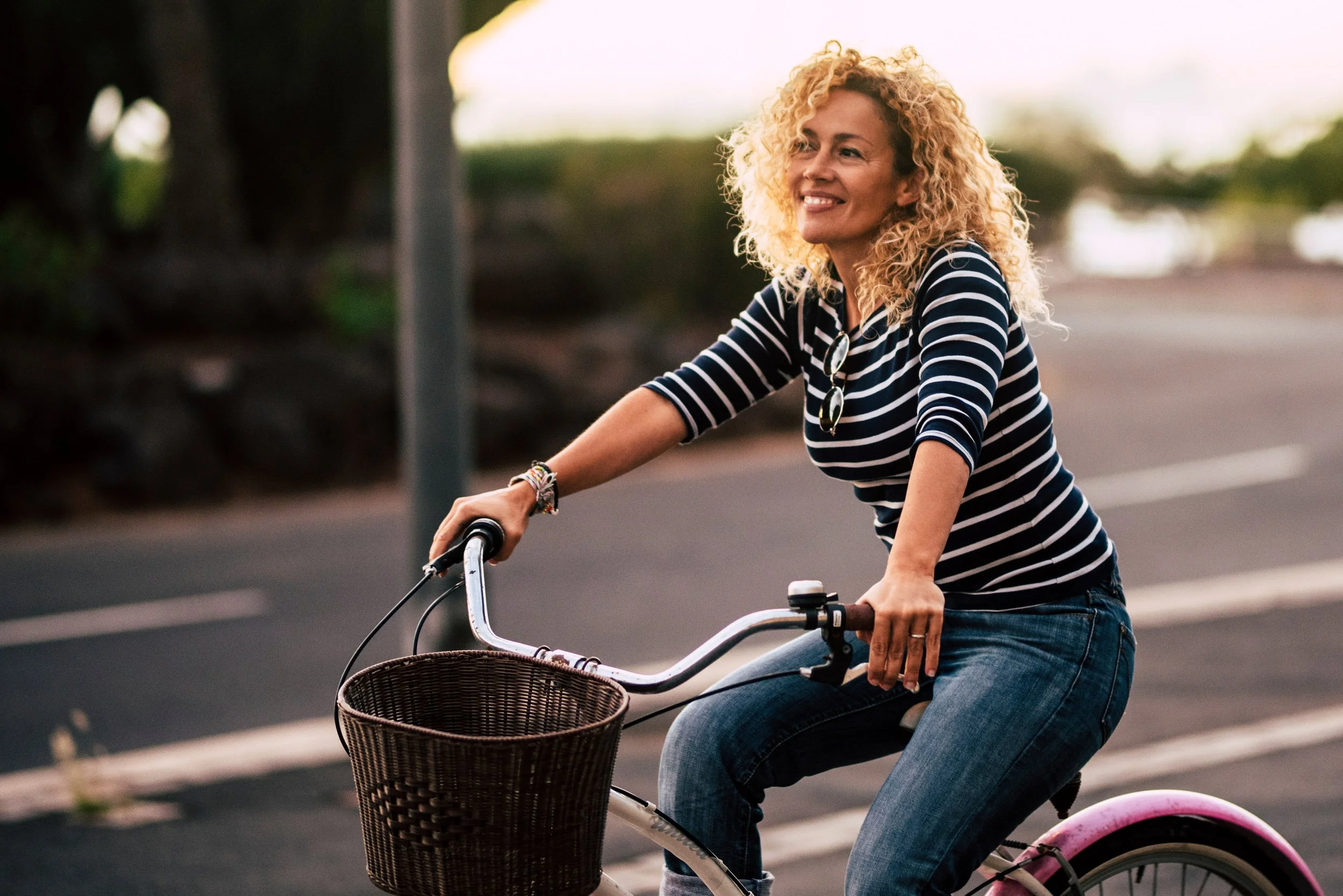 Woman enjoying an active lifestyle as part of women’s wellness after 35