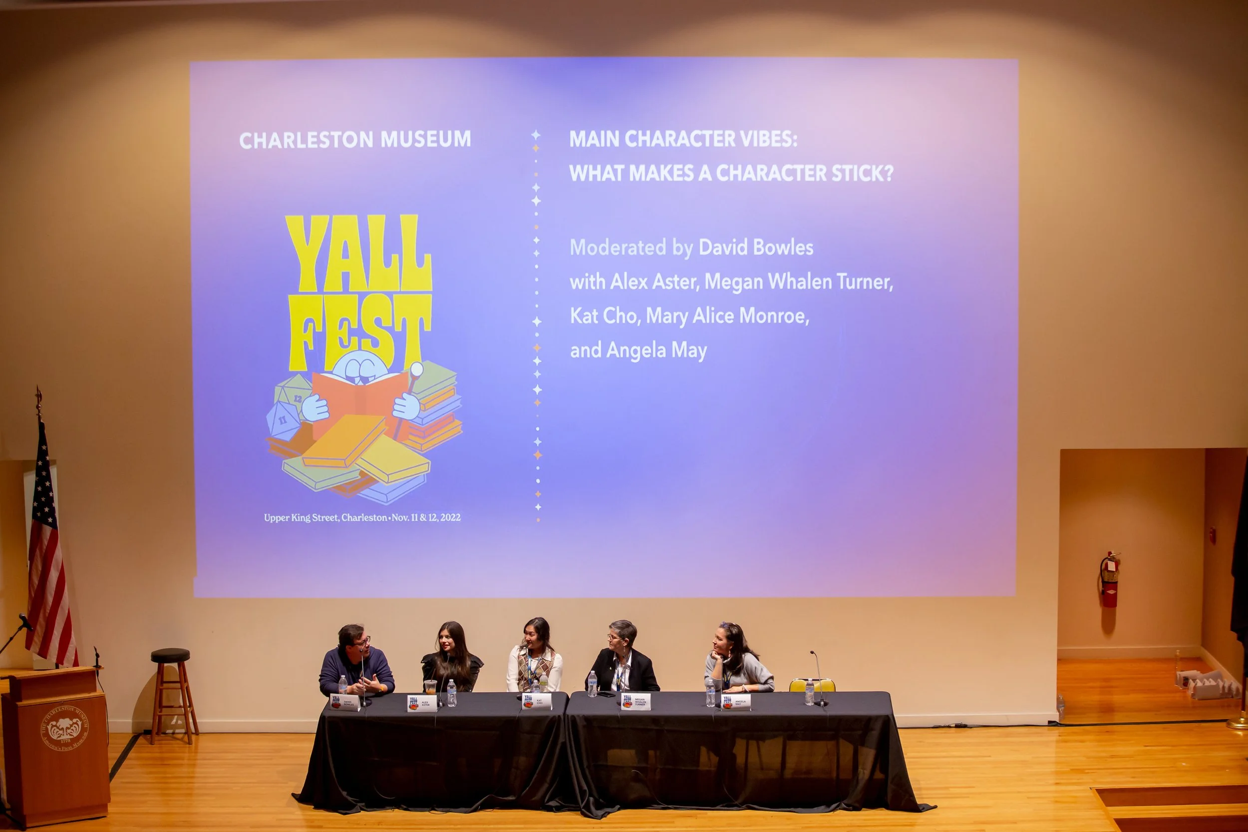 5 Authors on a panel at the charleston Museum