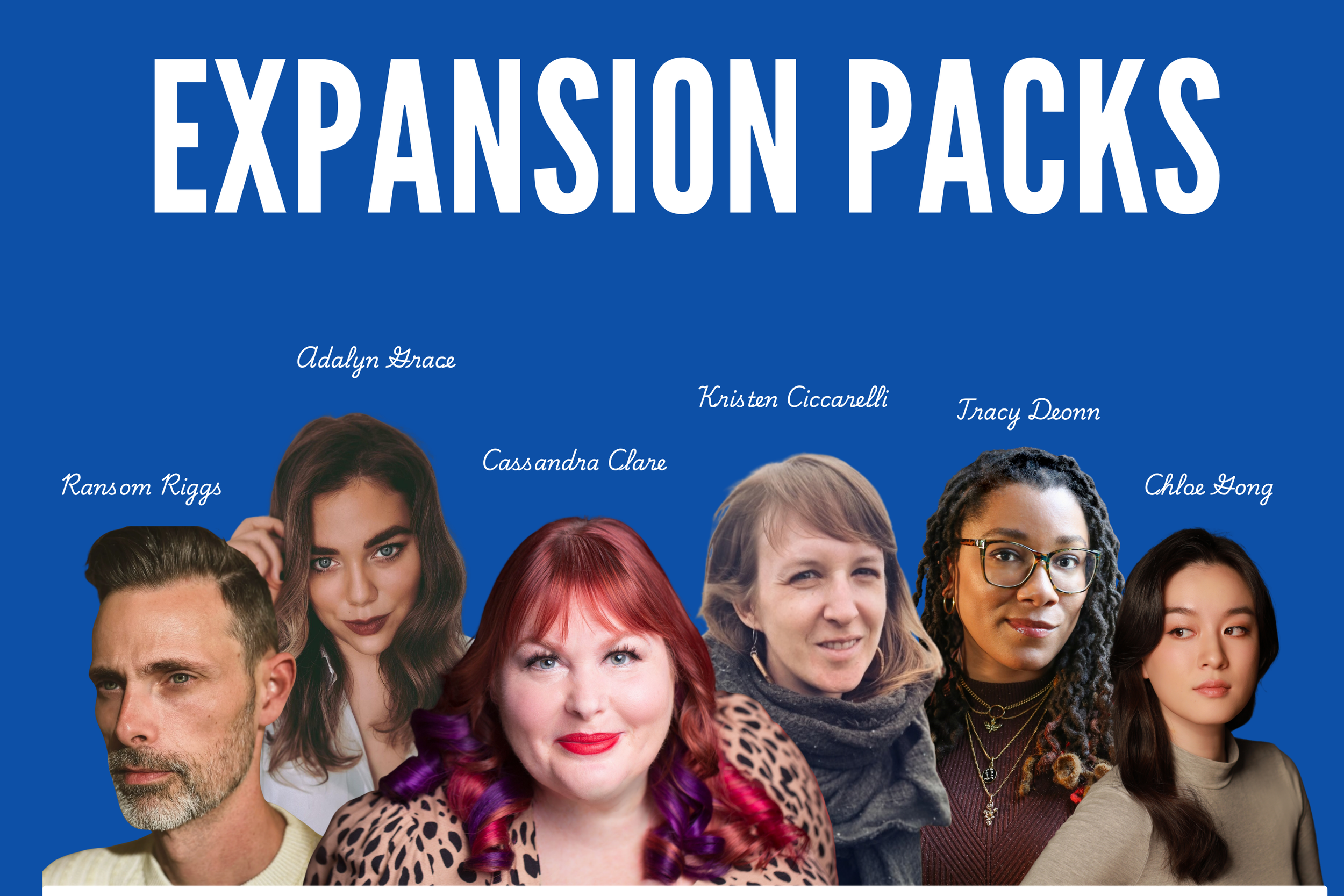 ransom riggs, adalyn grace, cassandra clare, kristen ciccarelli, chloe gong, tracy deonn