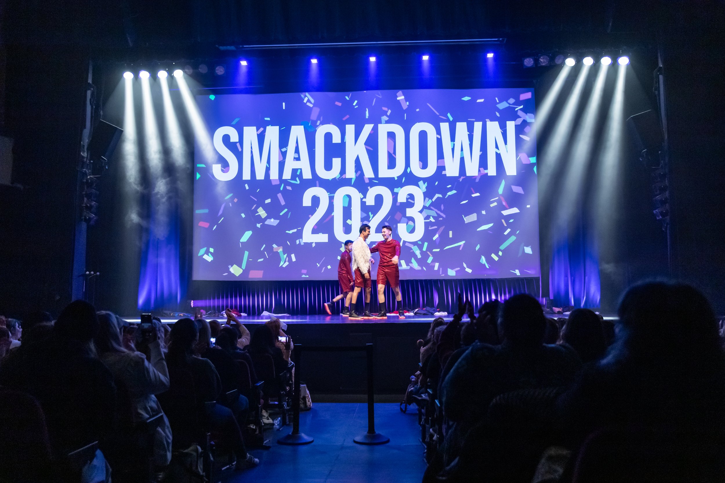 Soman Chainani and backup dancers open the Smackdown