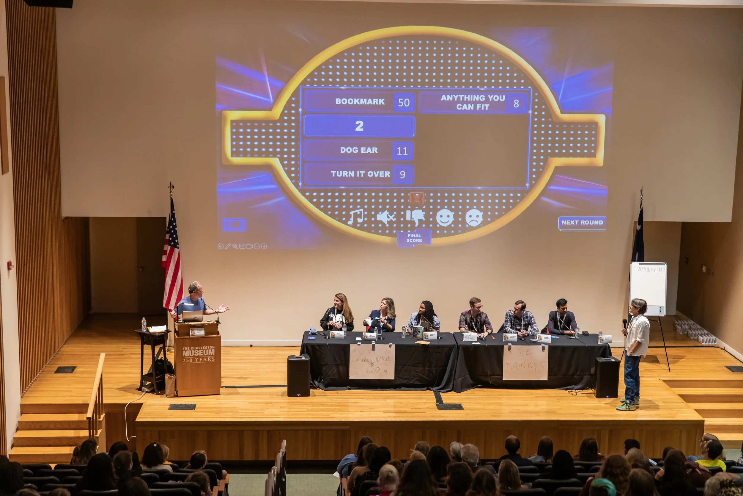 Authors Stuart Gibbs and Raphael Simon lead Family Feud
