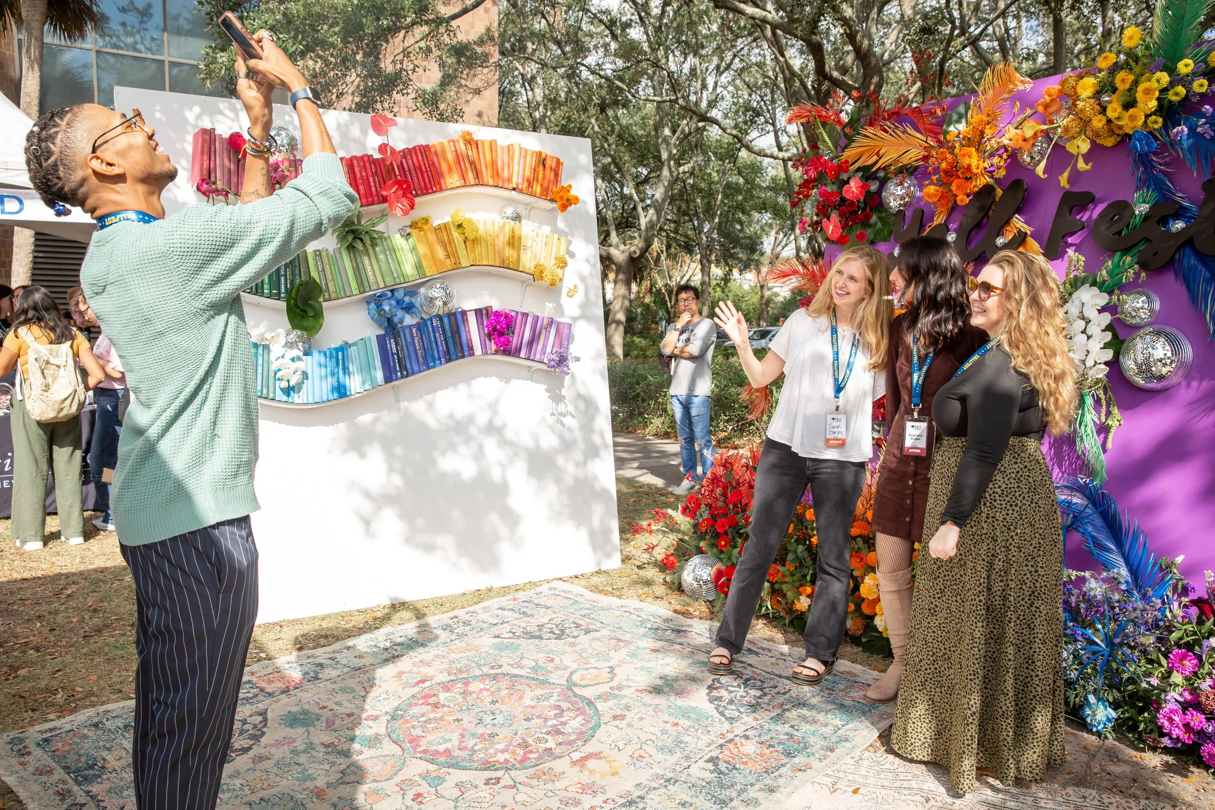 Authors Stephanie Garber and Kristin Dwyer pose with editor Sarah Barley 