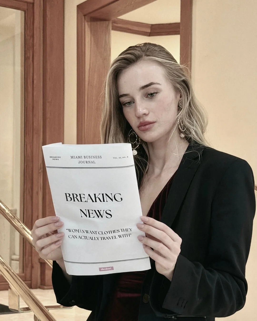 Pack the essentials: Passport, Rhode Lipgloss by @rhode and a matching Sloane Dress in Red Delicious Velvet @disrobed.bymm 💄✈️ Everything else is optional. DM your friends, it&rsquo;s a no brainer for Thanksgiving trip in all fall colors&hellip;. Pu