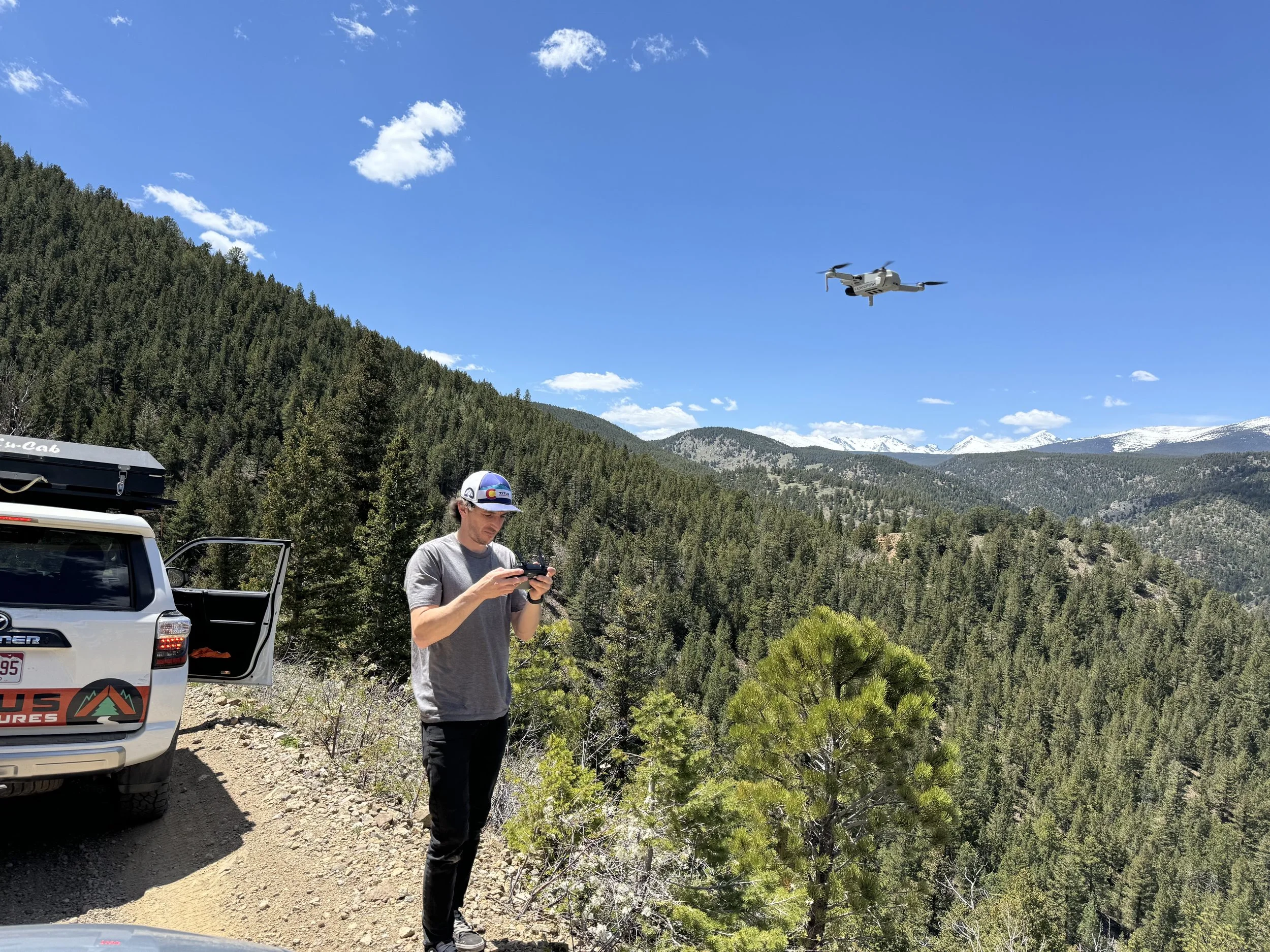 Flying drones in the rocky mountains of Colorado