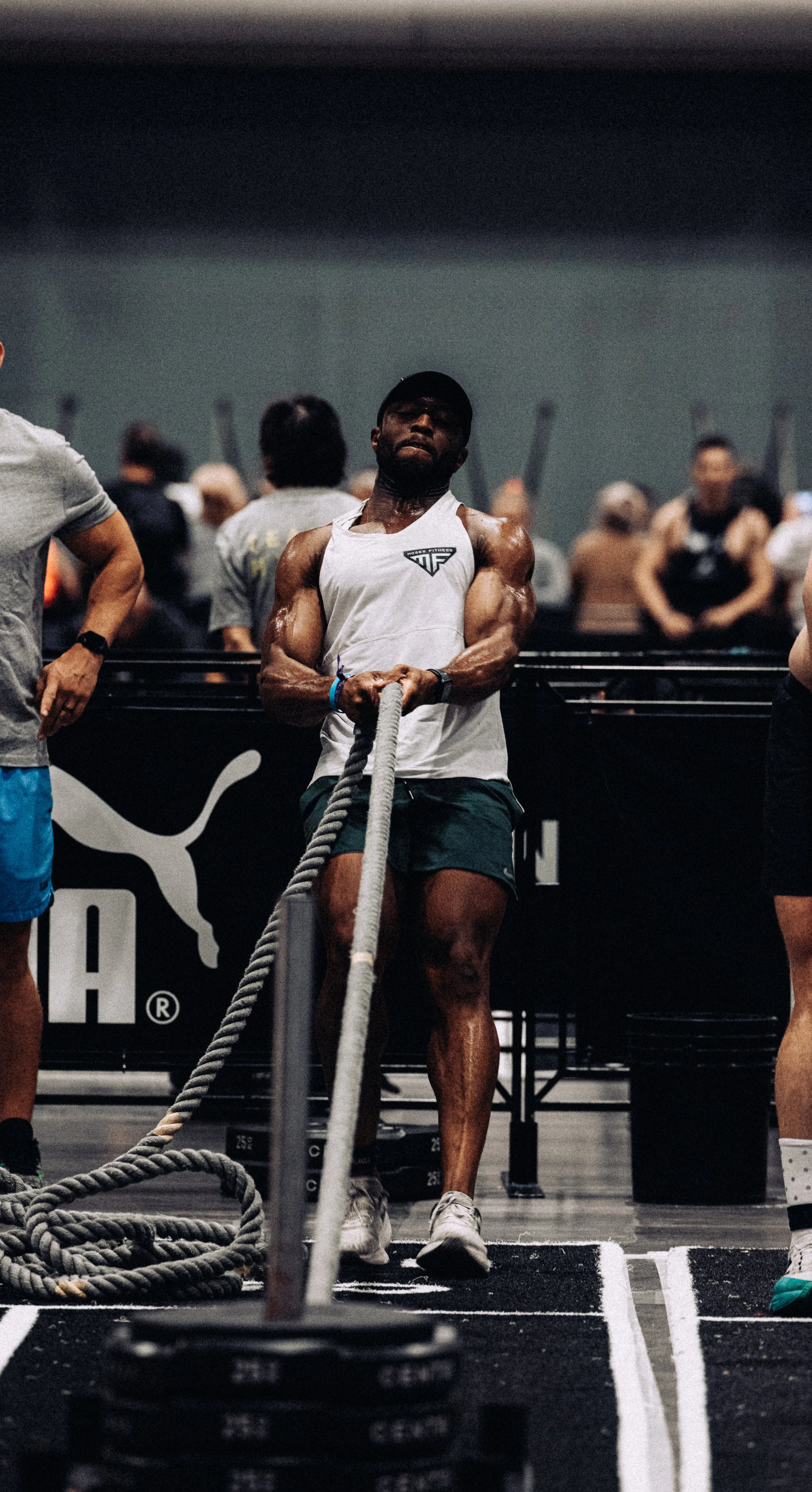 HYROX race preparation and sled pull training at Moses Fitness Hanover.