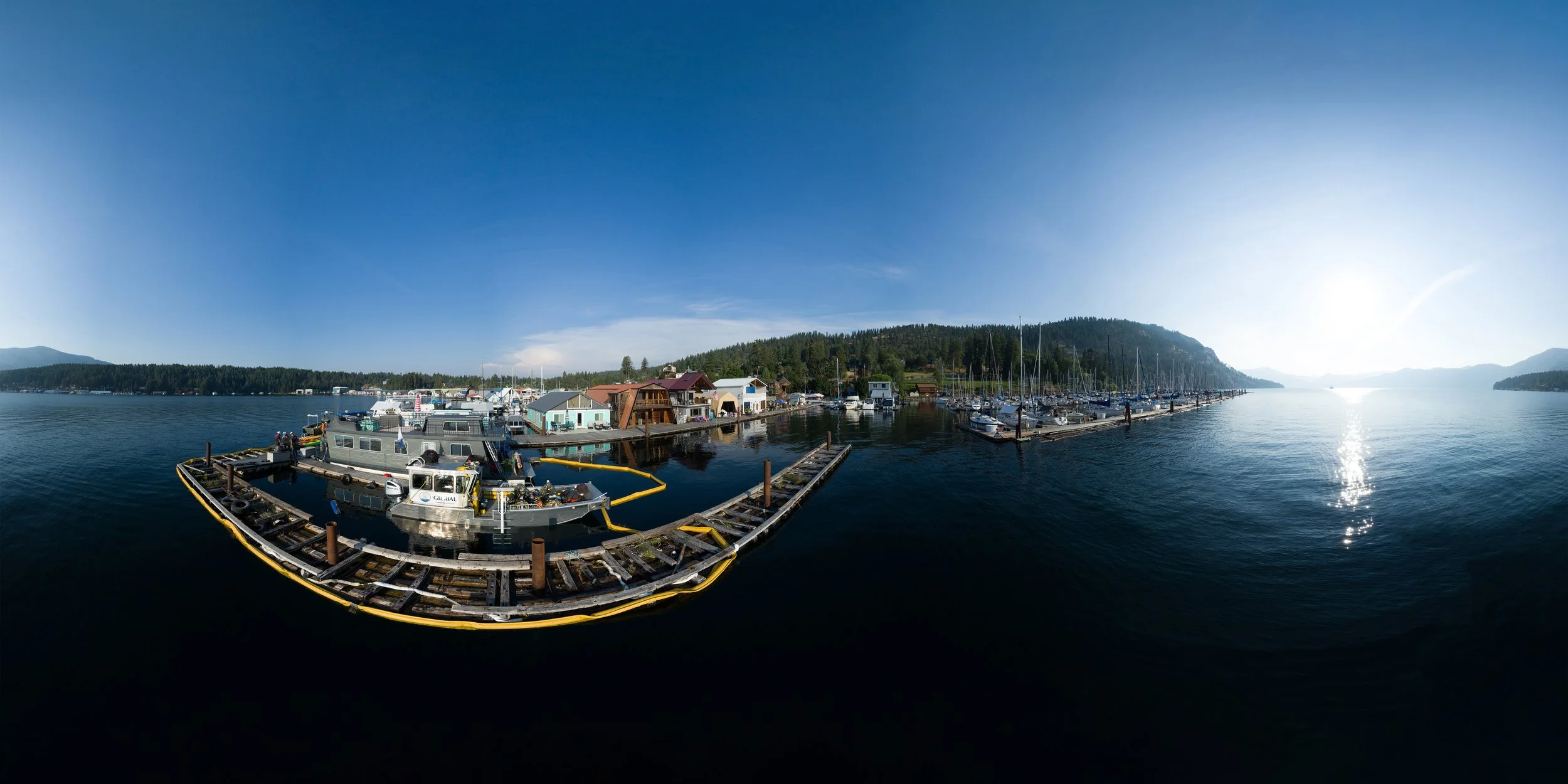 Bayview Idaho Sunken Houseboat Removal 