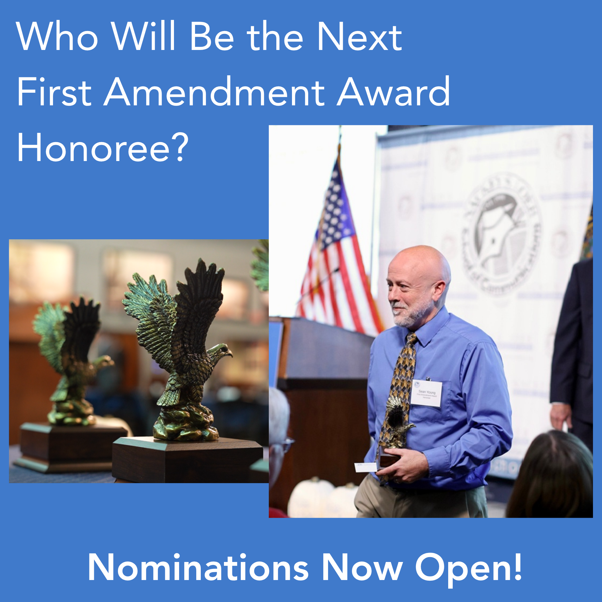 Nominations now open for the    2026 First Amendment Award