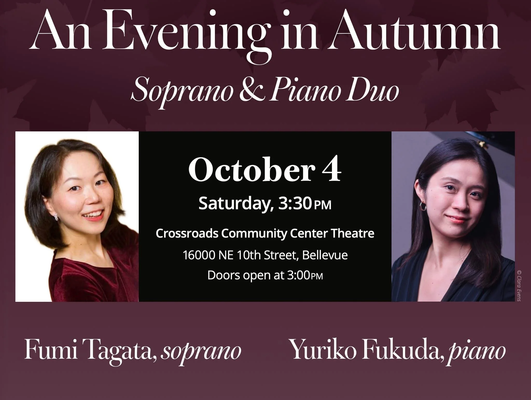 An Evening in Autumn                                        Soprano &amp; Piano Duo