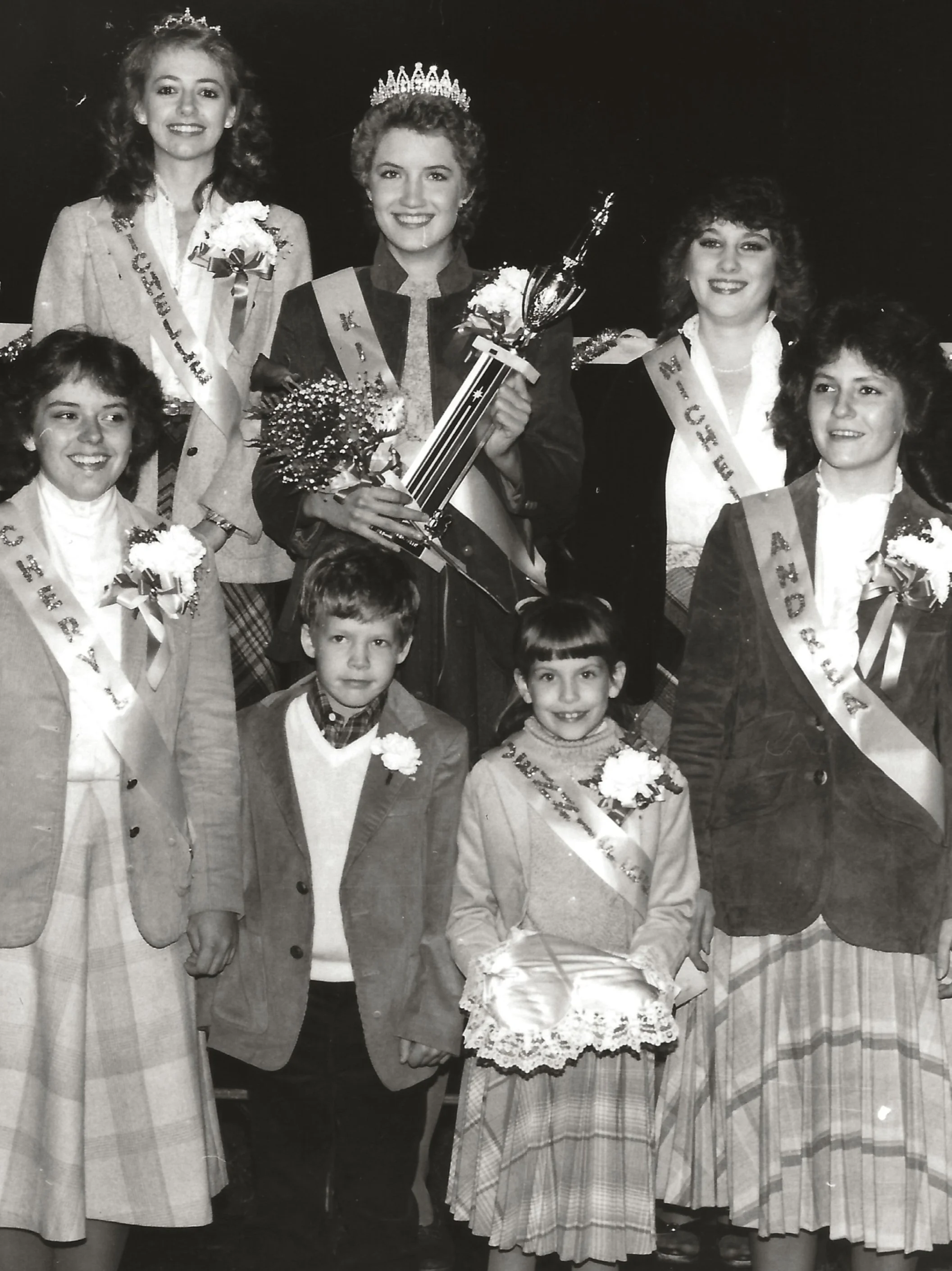 Minersville 1983 Homecoming Queen and Court - 10-14-1983 (Wigoda Photo)