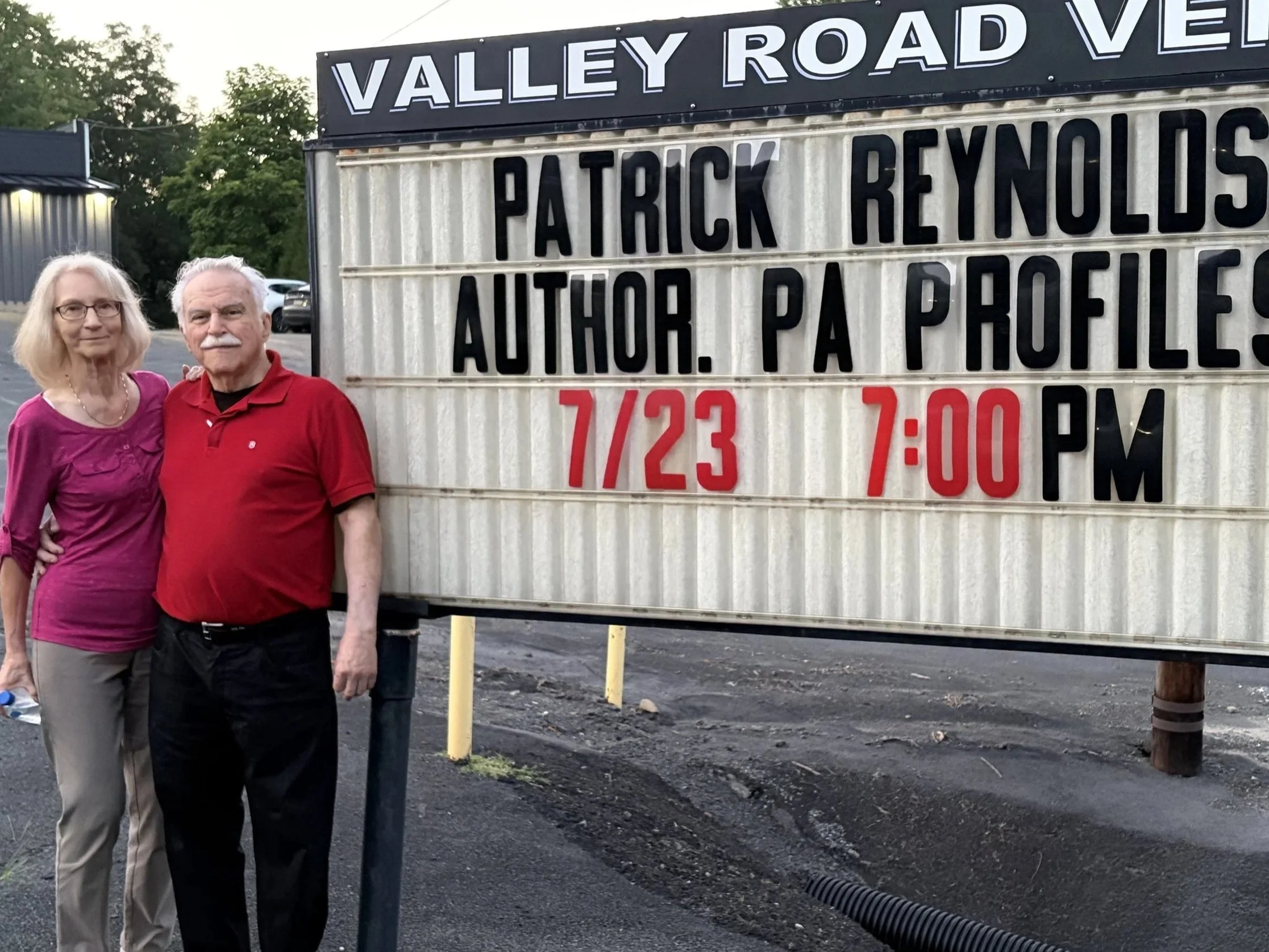 Patricia & Patrick Reynolds outside Valley Road Venue