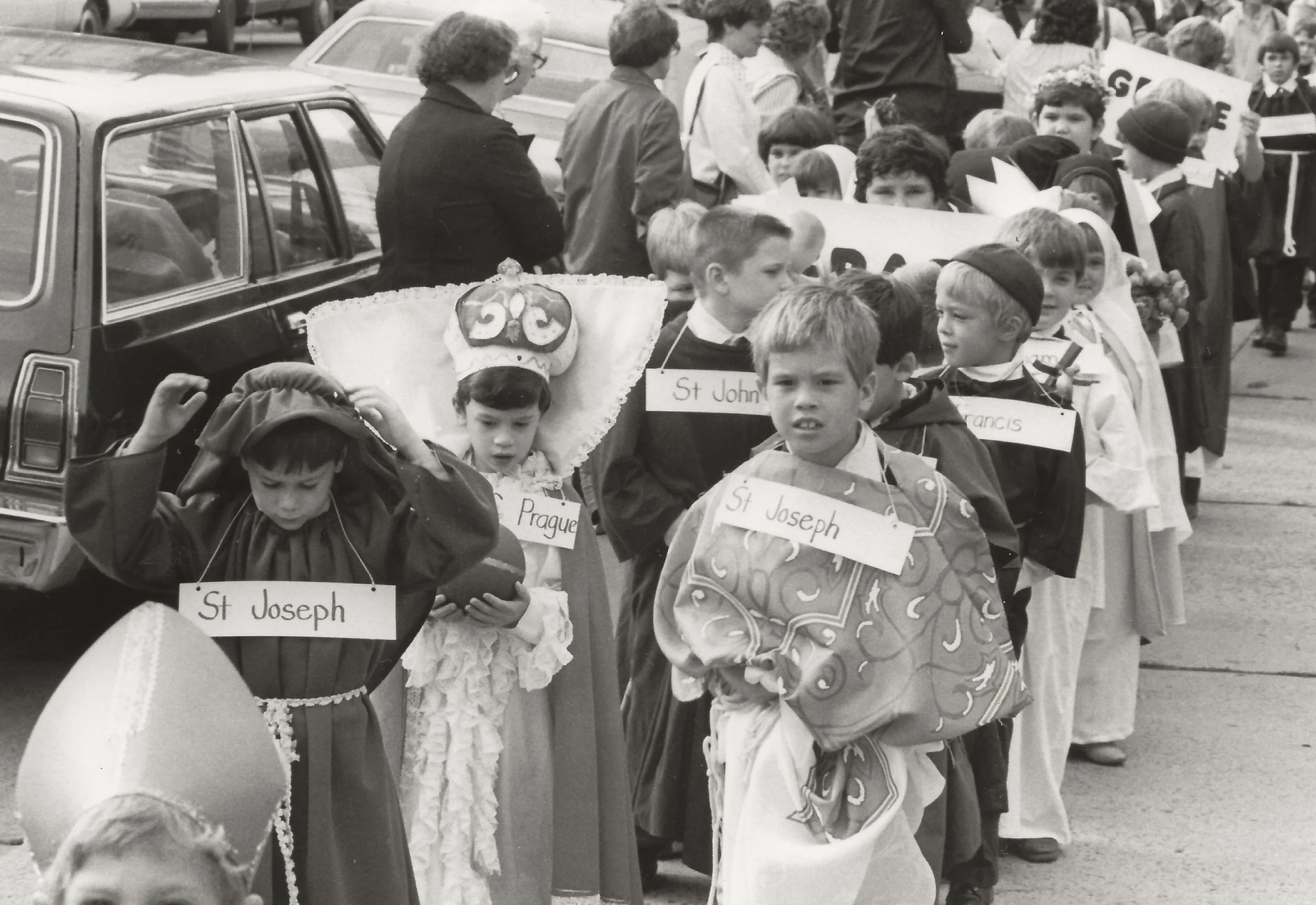 St. Elizabeth Ann Seton School, Minersville, Parade as Saints 10-31-1984 (Phyllis Photo)