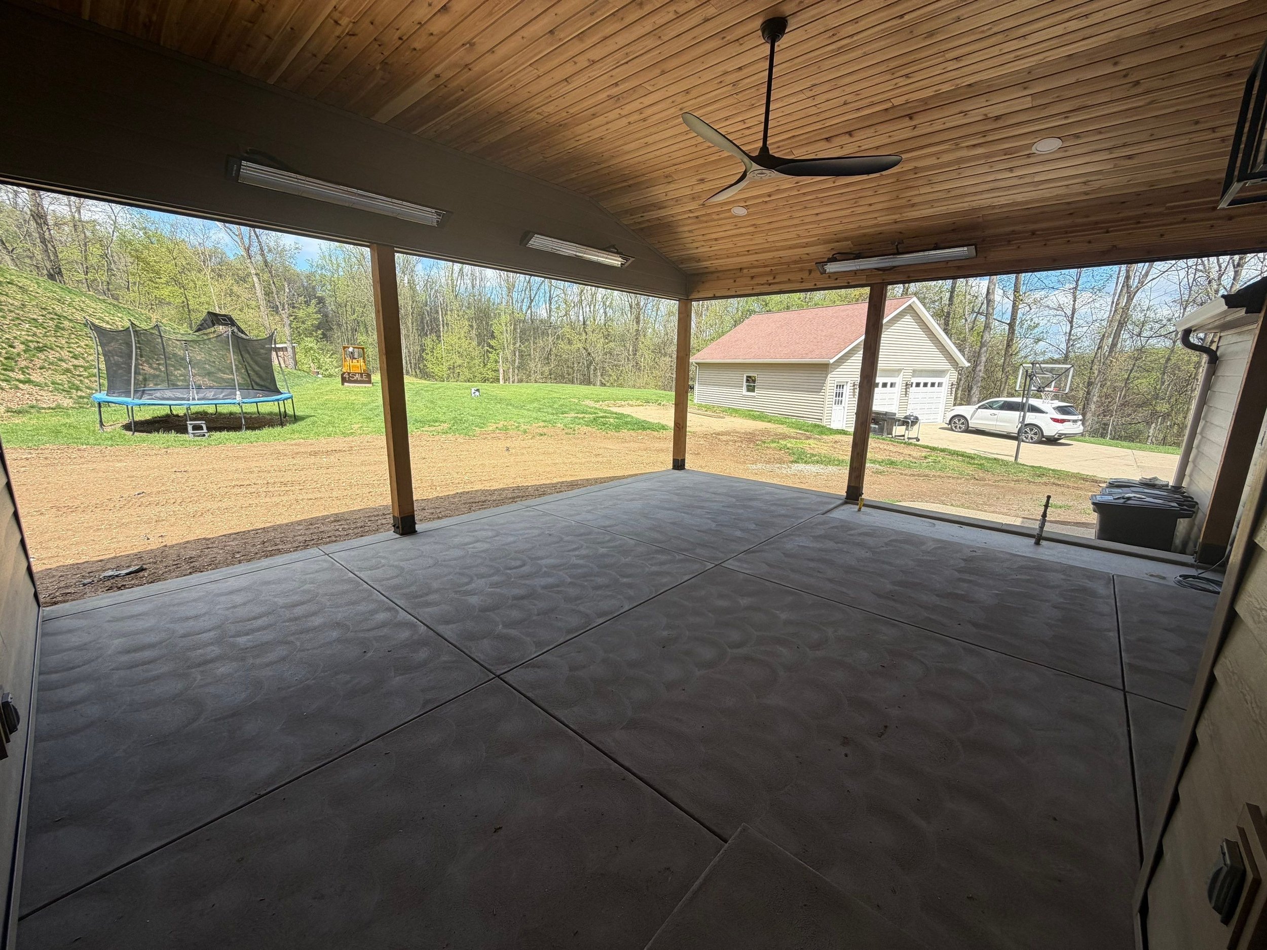 Covered Patio with Cedar Ceiling