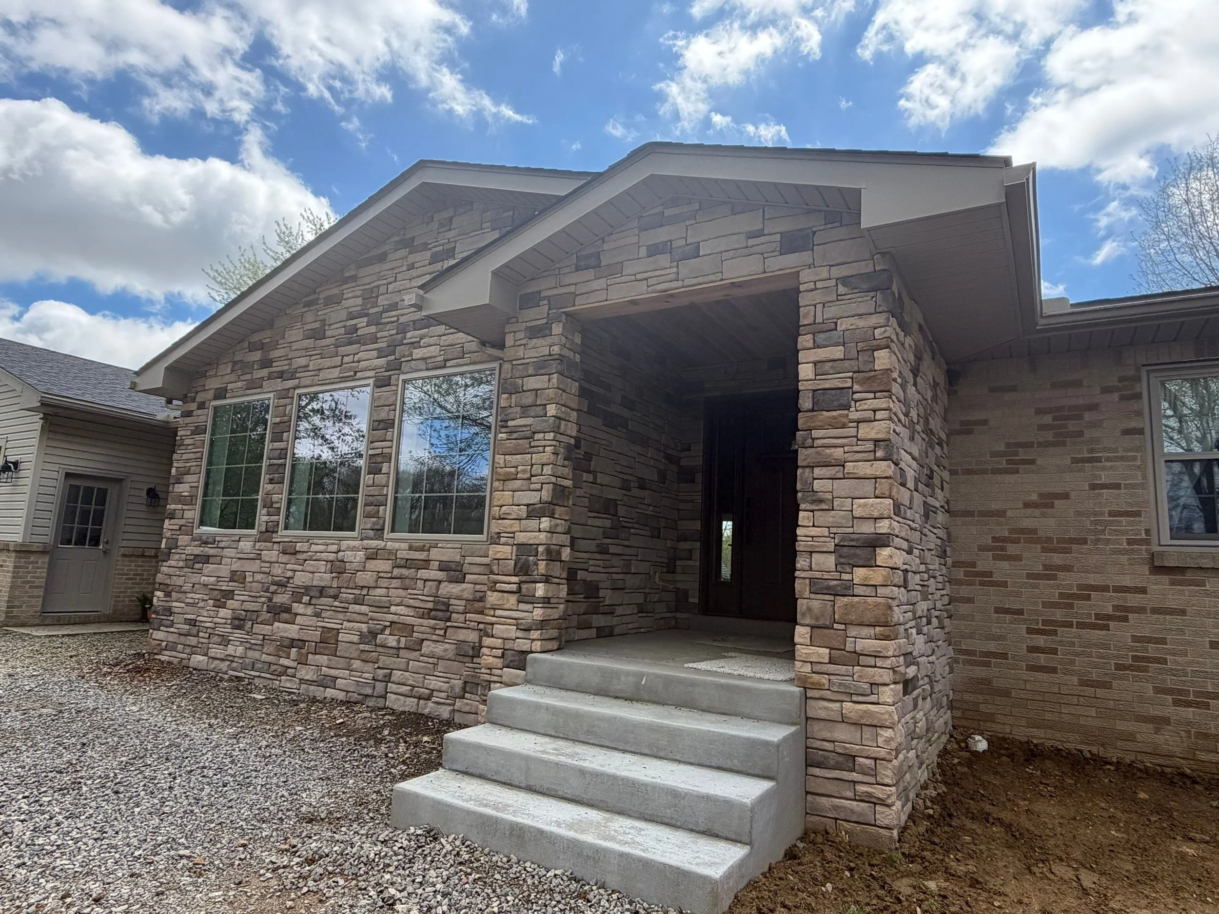 Front Elevation Transformation with New Entry