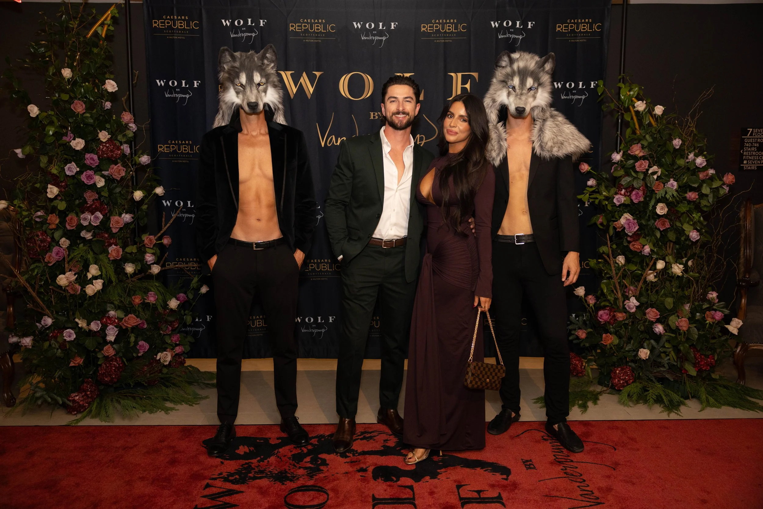 Marciano and Hannah Fouch posing outside Wolf by Vanderpump Scottsdale
