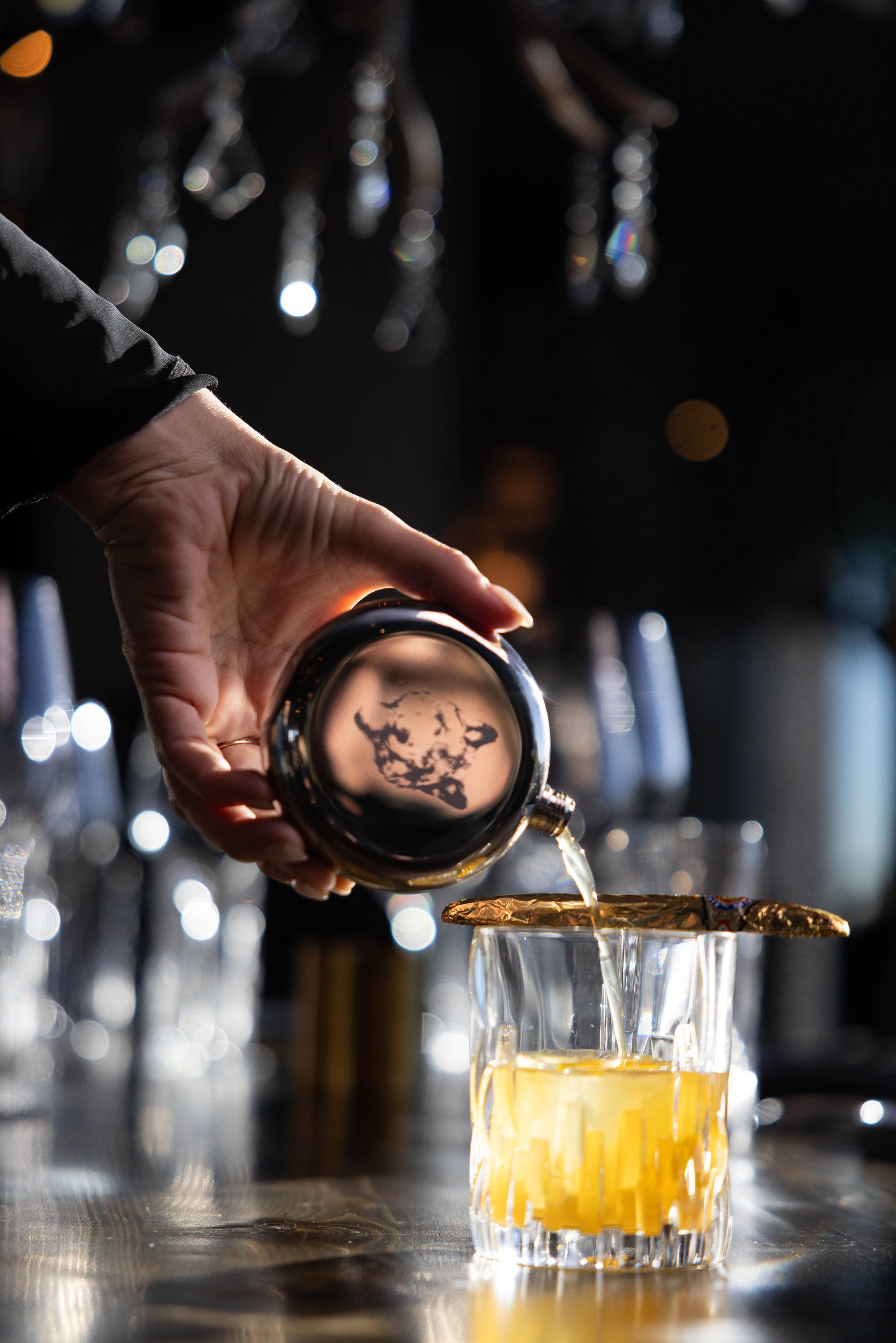 Shots being poured inside Wolf by Vanderpump Scottsdale.