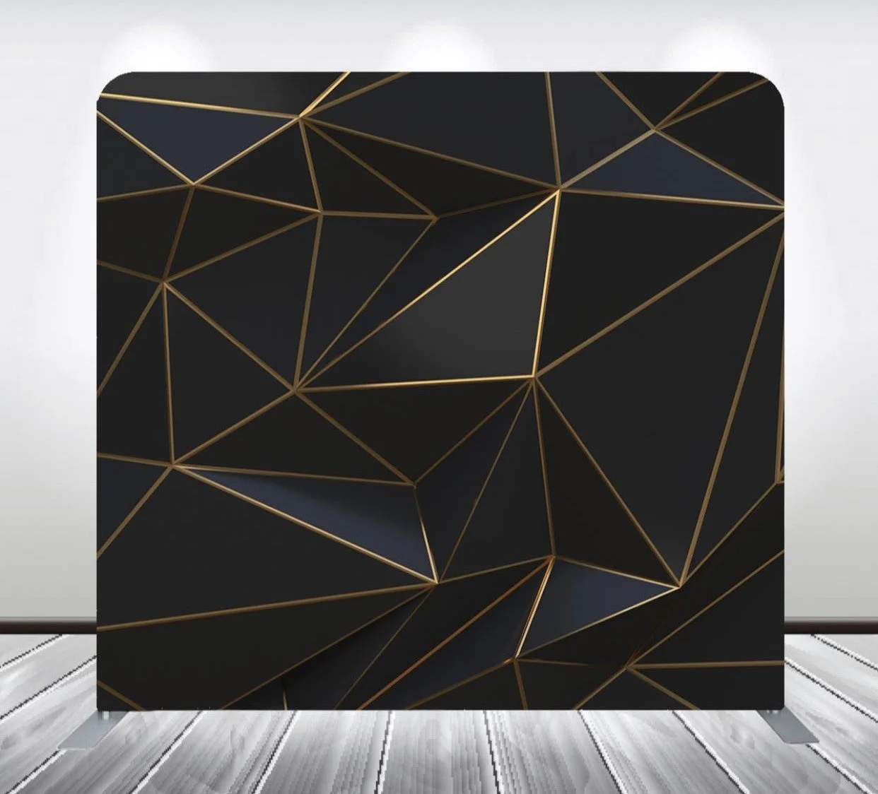 Gold Geometric with Black Background