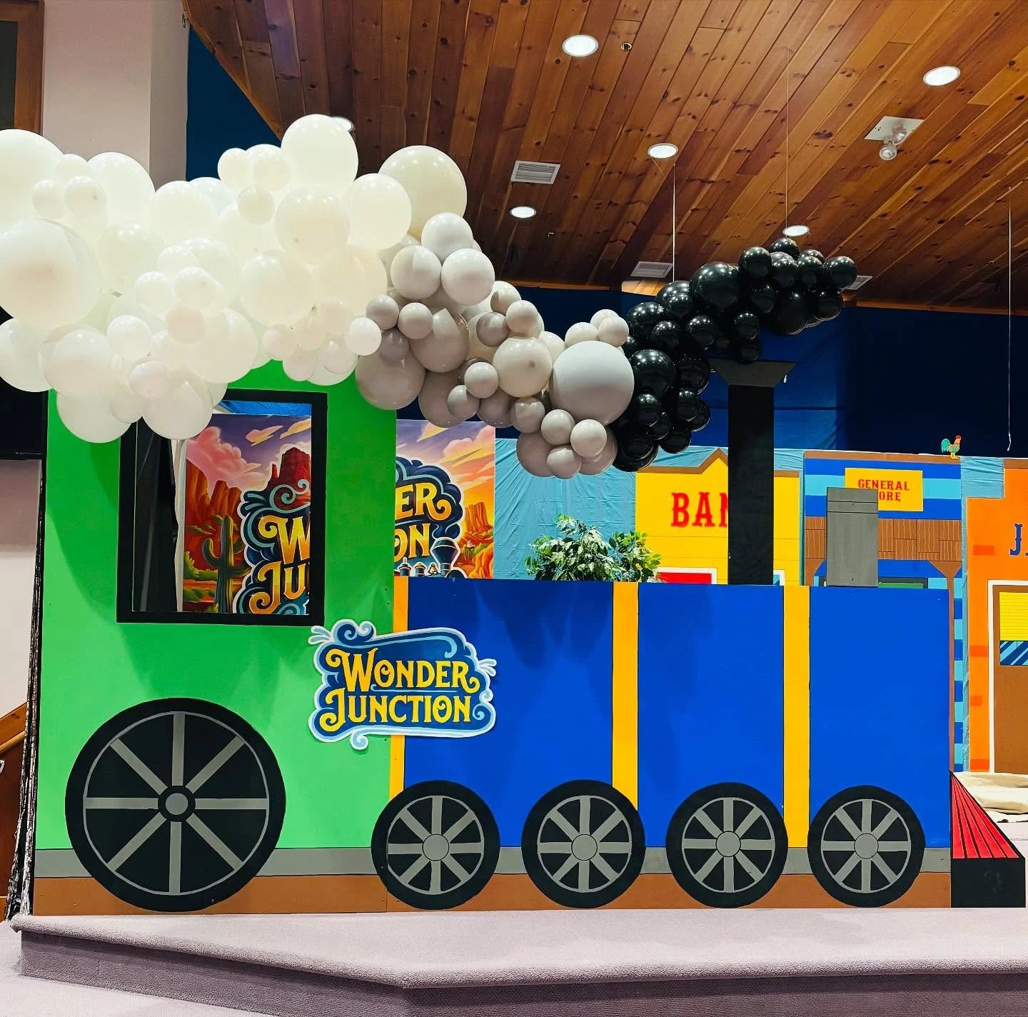 All aboard&mdash;Wonder Junction VBS is rolling in and is going to be one to remember!
&bull;
@bethelmissionarybaptistchurch would love to welcome you this week for a fun-filled VBS experience!
&bull;
Big shoutout to @megreer925 for the cutest train 