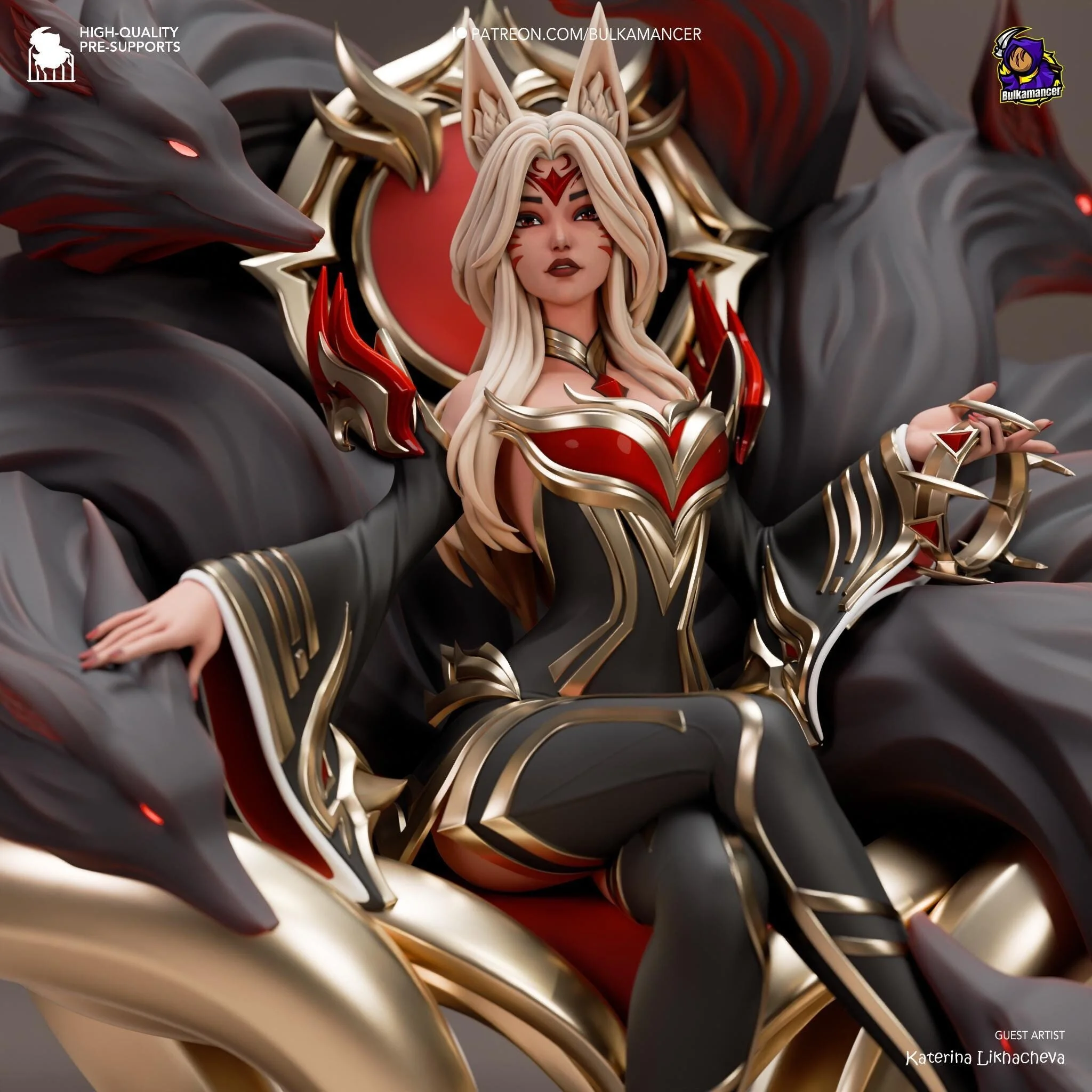 The mythical nine tailed kitsune Ahri.