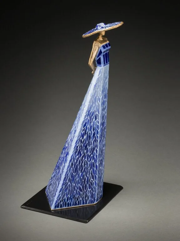 Almost Spring
17”H x 8”W x 7”D
Welded steel, bronze w/stained glass
UNIQUE (SOLD)