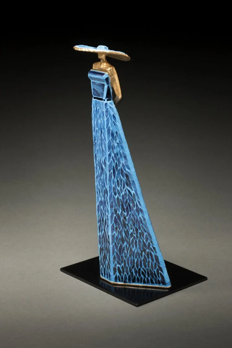 Enchanted
17”H x 8”W x 7”D
Welded steel, bronze & stained glass 
(SOLD)