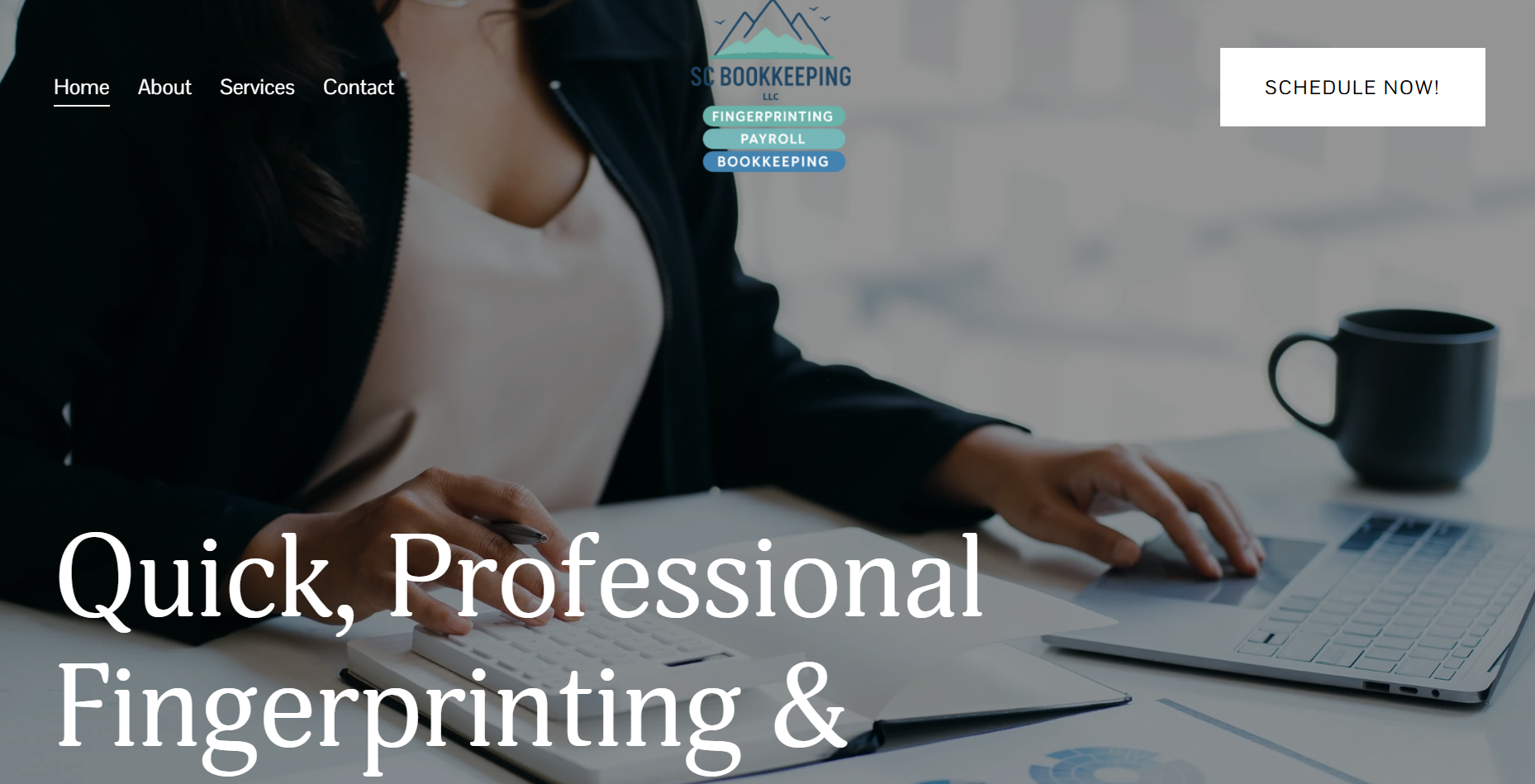 website build and local seo set up structure for bookkeeper