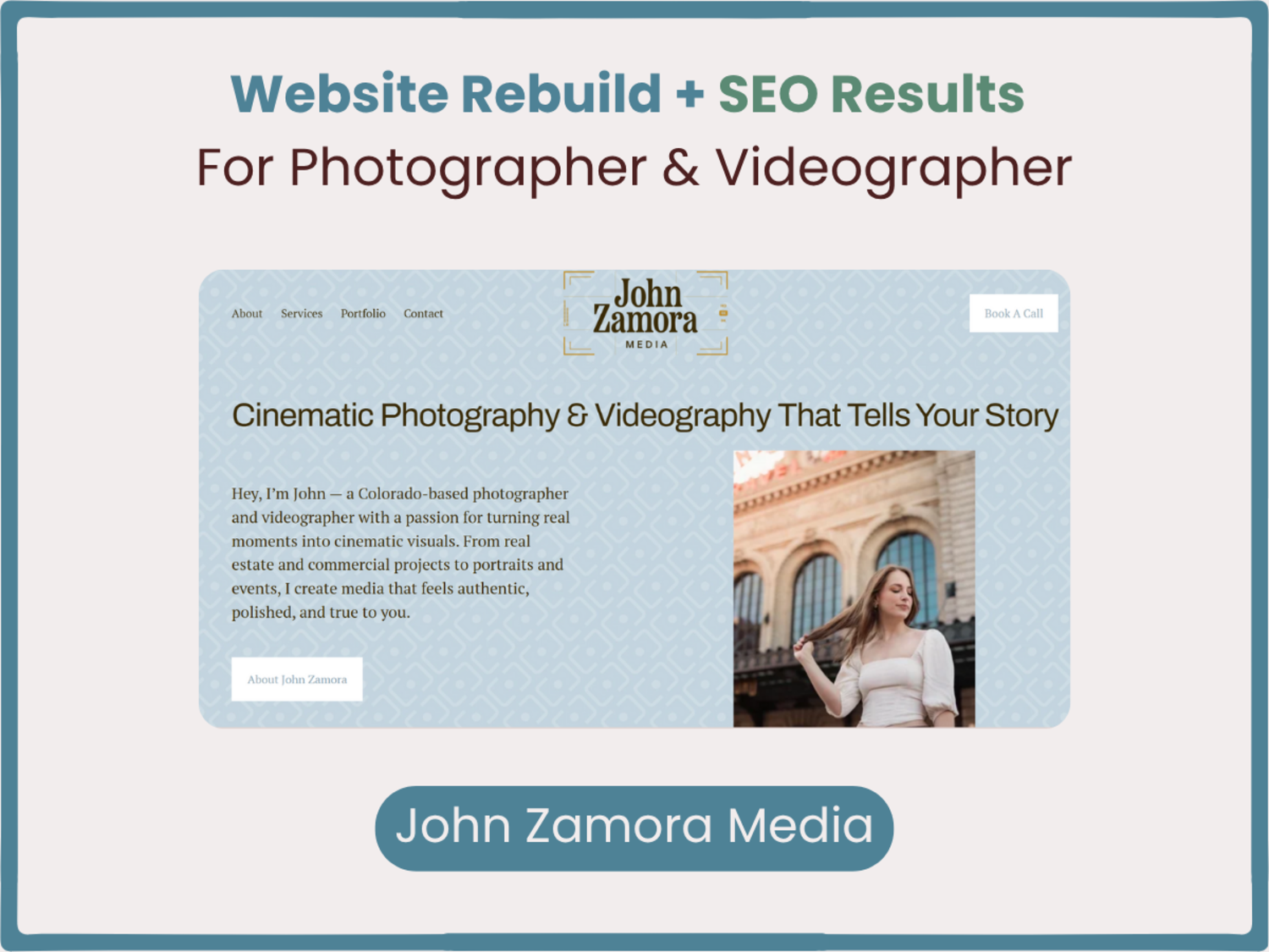 John Zamora Media — Website Rebuild &amp; SEO Results