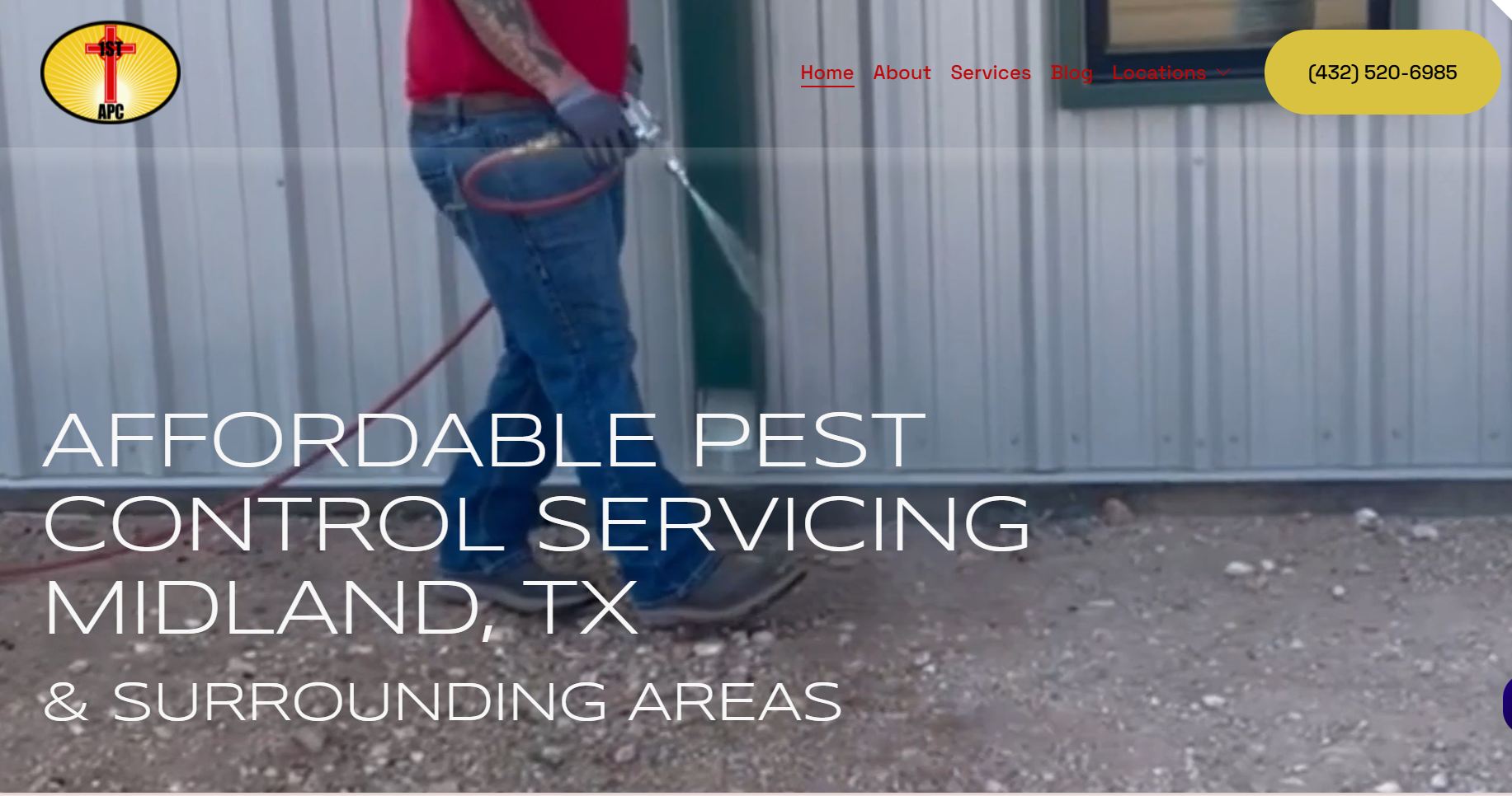 Affordable Pest Control Website Build by Digital Bliss Marketing Solutions