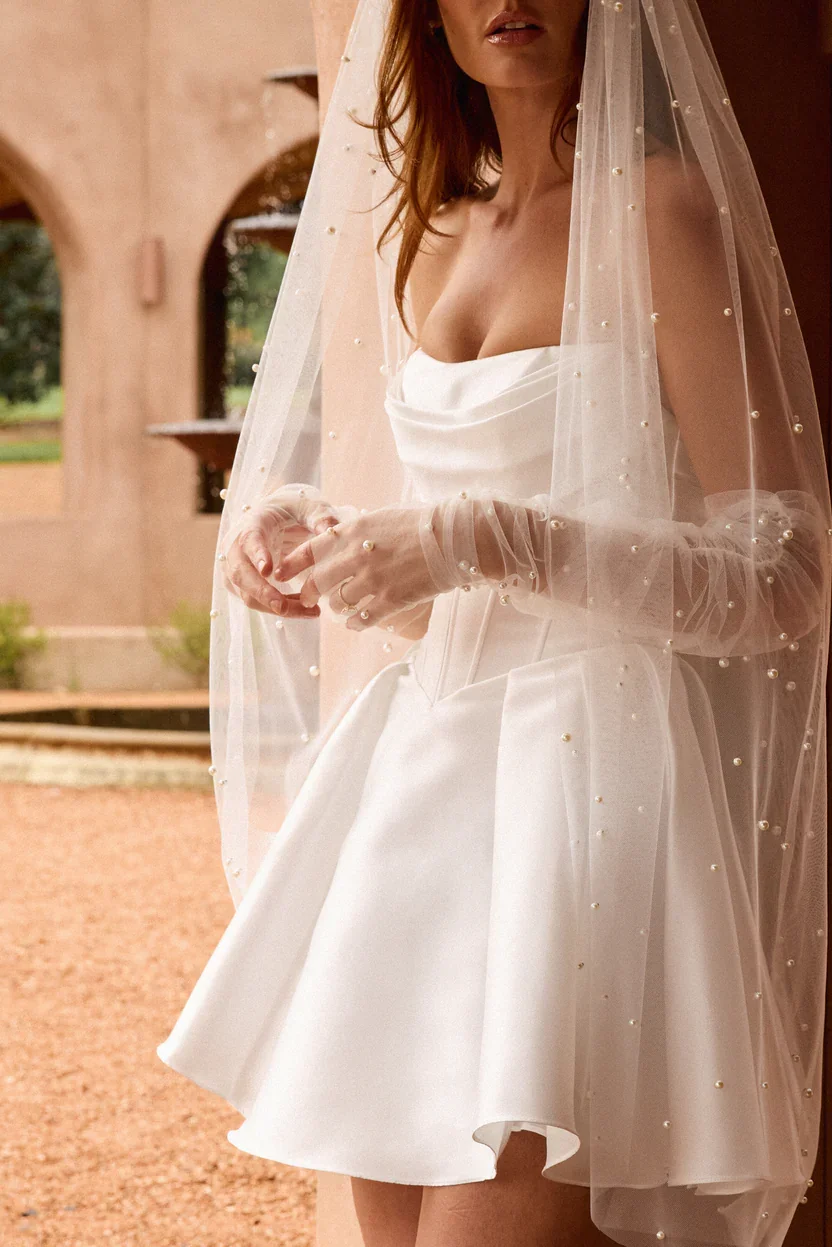 MWL Bridal - Short Pearl Veil