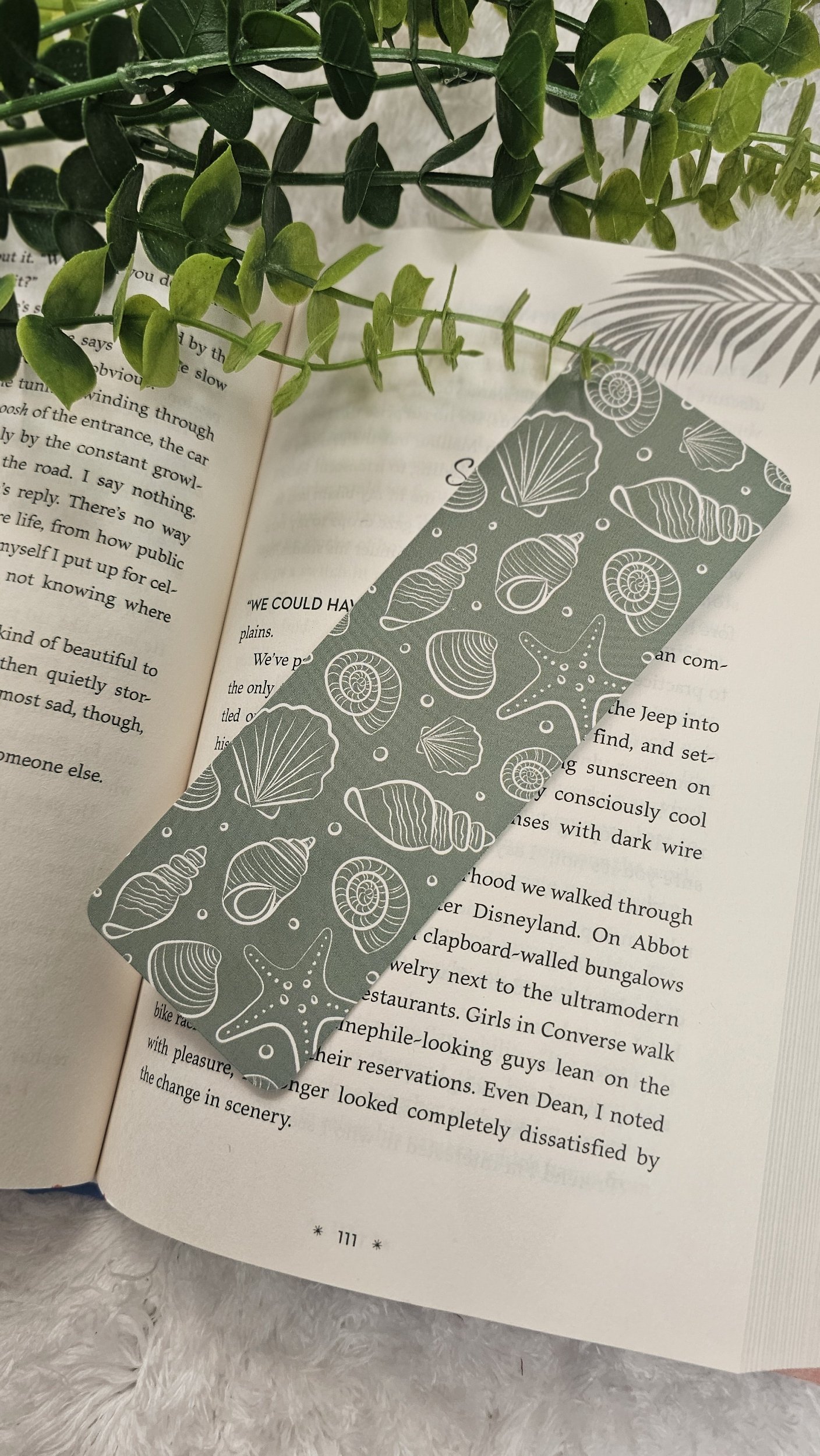 Green Sea Shells Bookmark