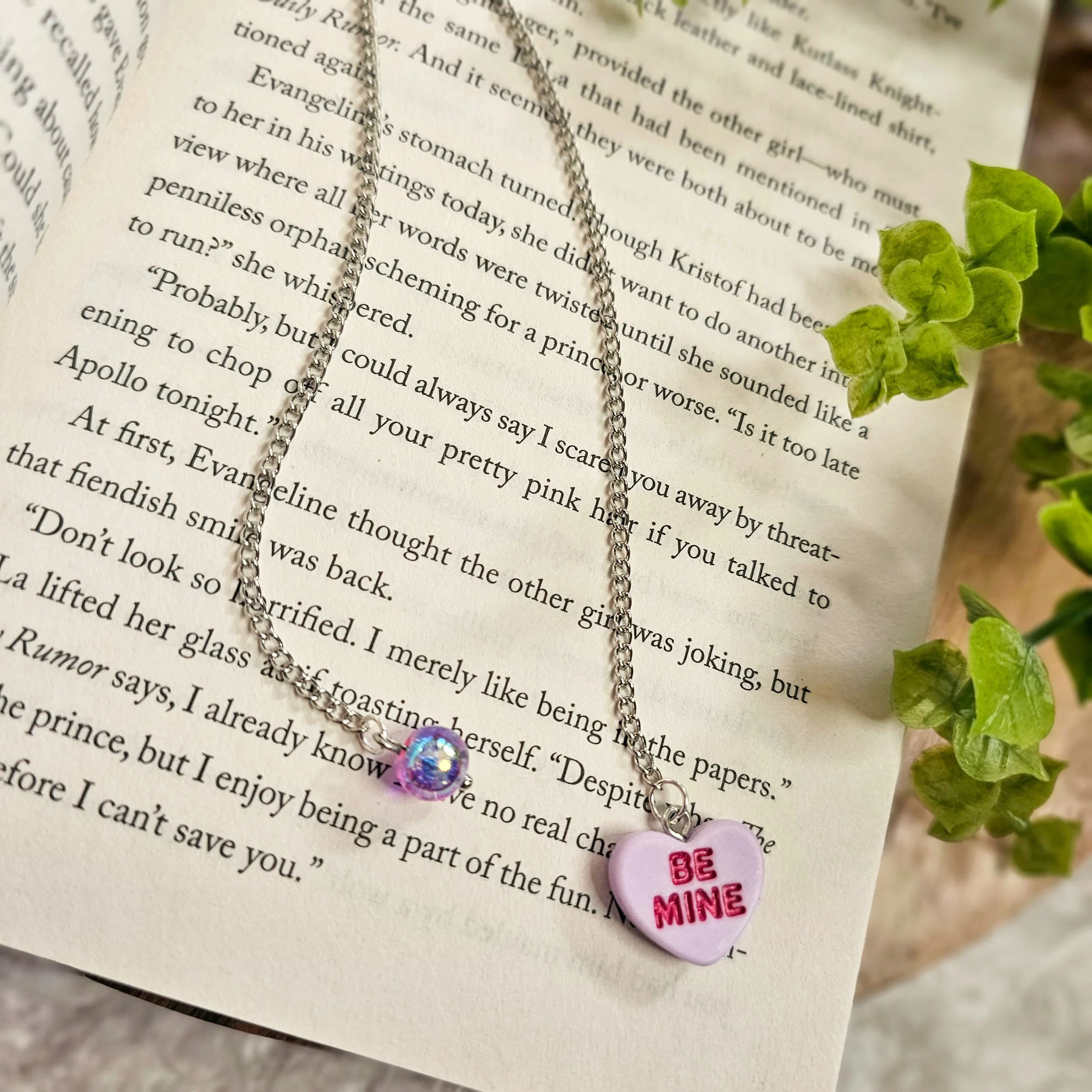 Be Mine Candy Heart Chain Bookmark