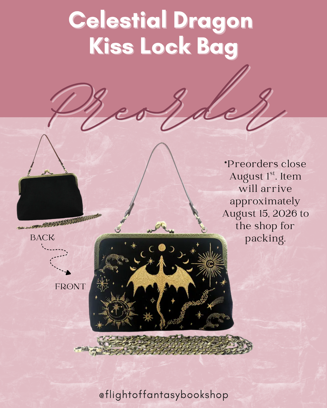 Celestial Dragon Kiss Lock Bag