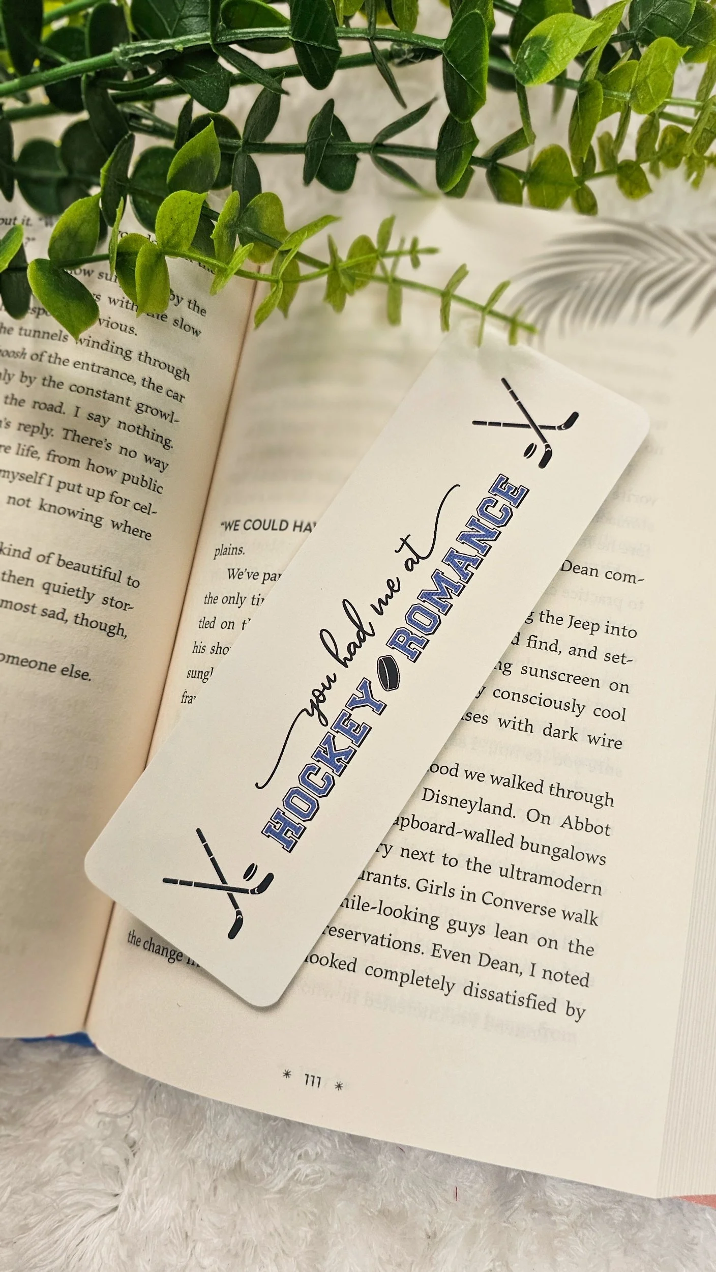 Hockey Romance Bookmark