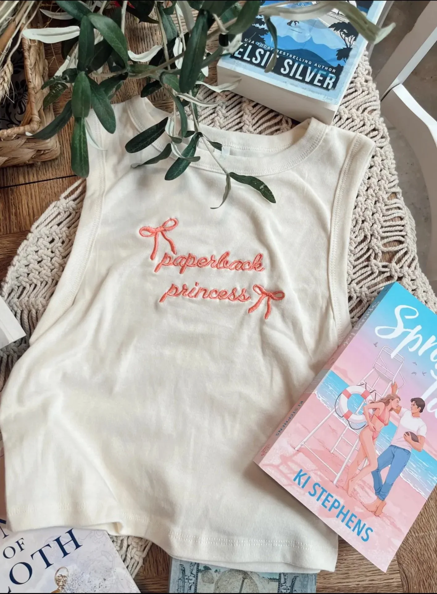 Paperback Princess Embroidered Tank