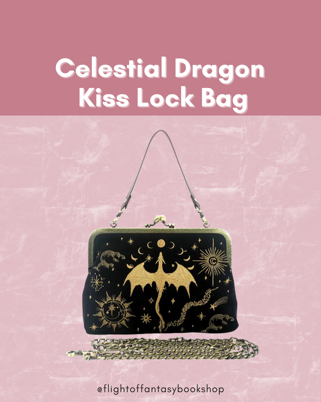 Celestial Dragon Kiss Lock Bag