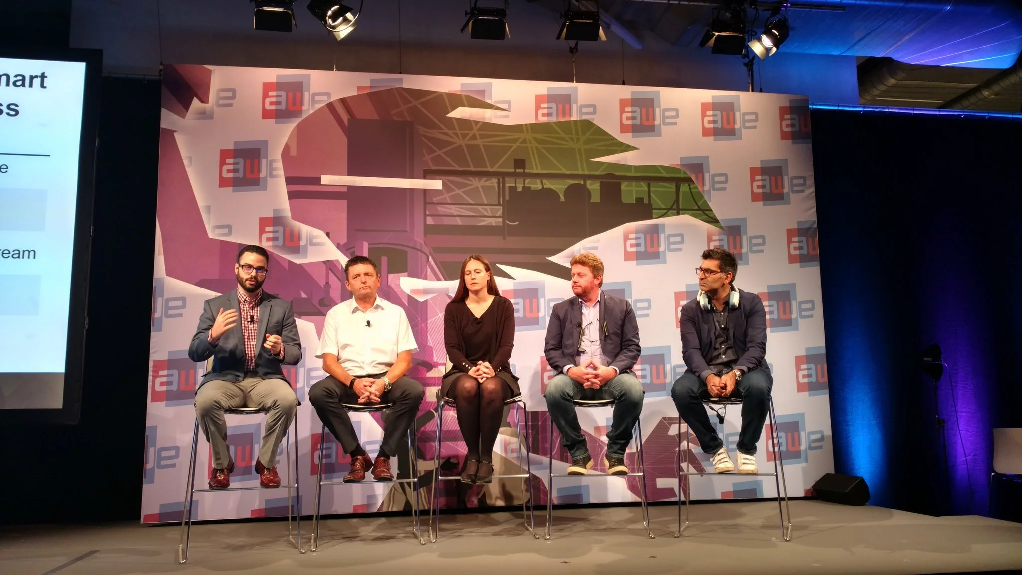 Moderating a keynote panel at Augmented World Expo Europe
