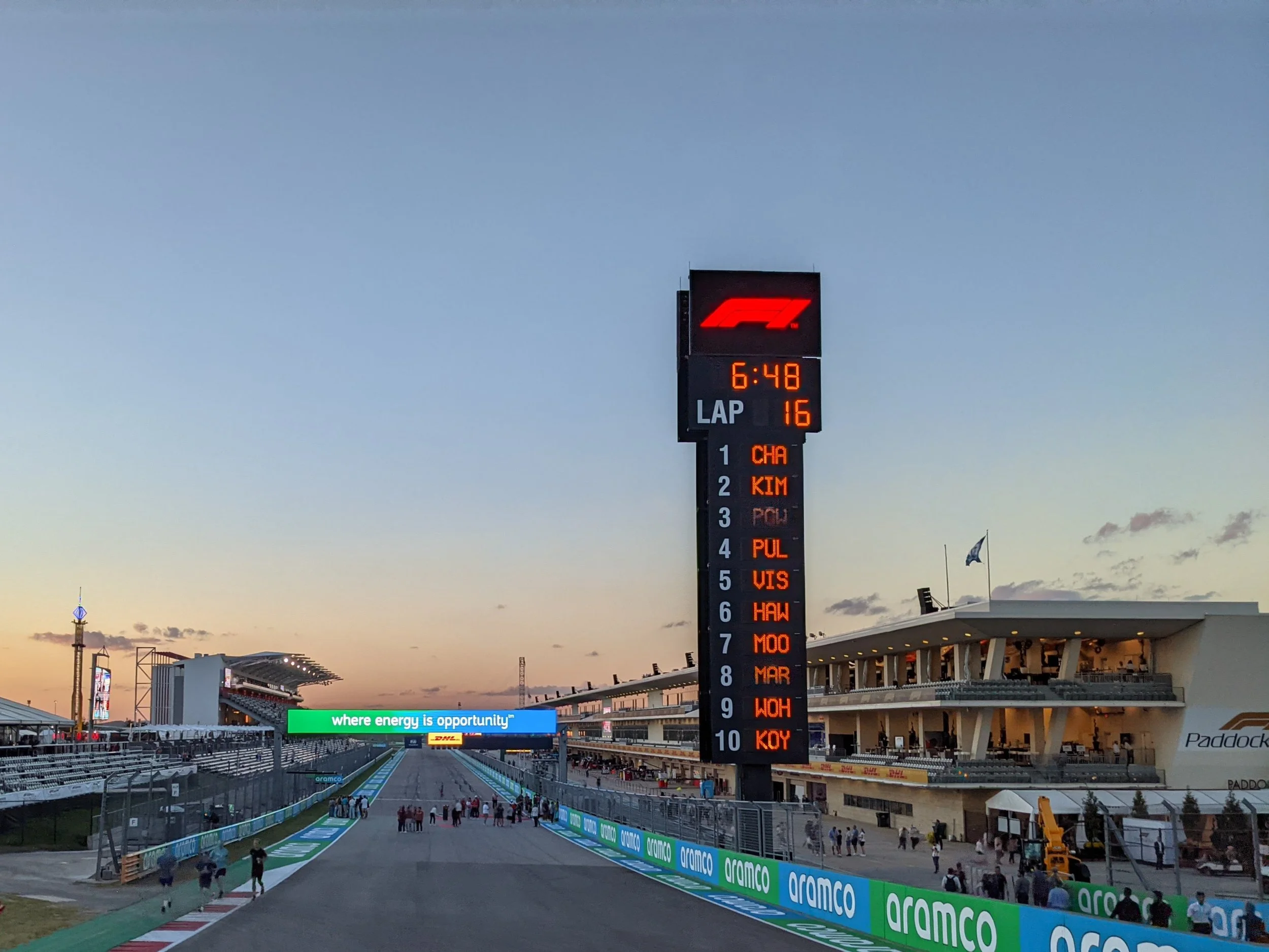 Guest for a Formula 1 sponsor client at the Austin Grand Prix